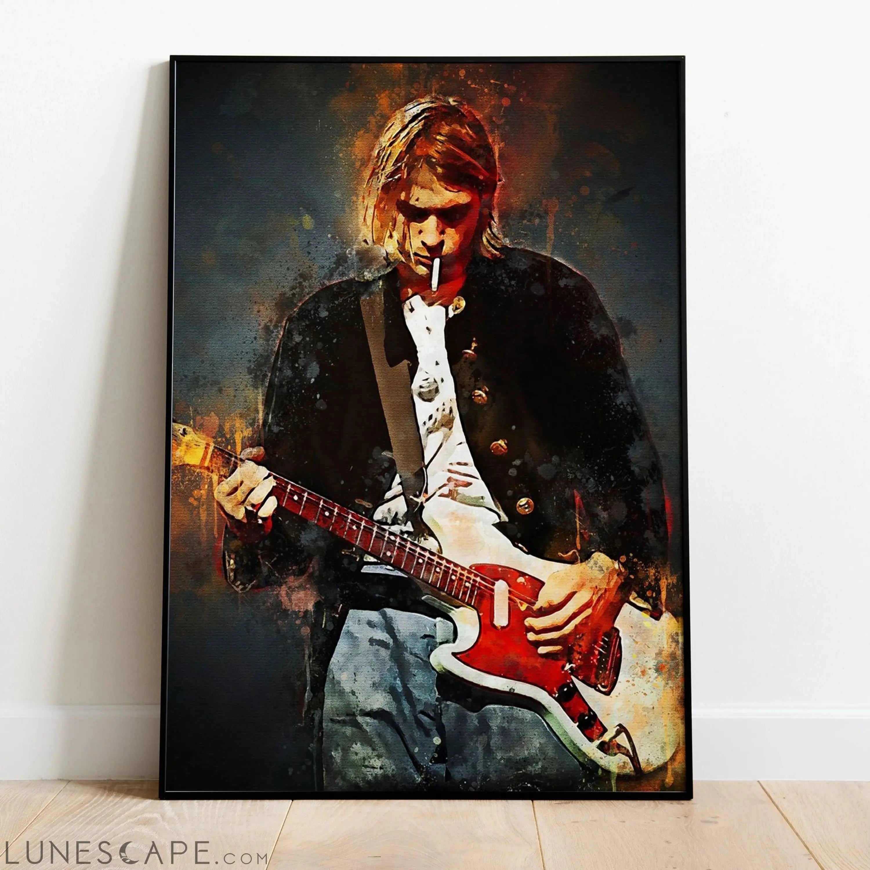 Kurt Kobain Wall Poster - Multiple Sizes LUNESCAPE