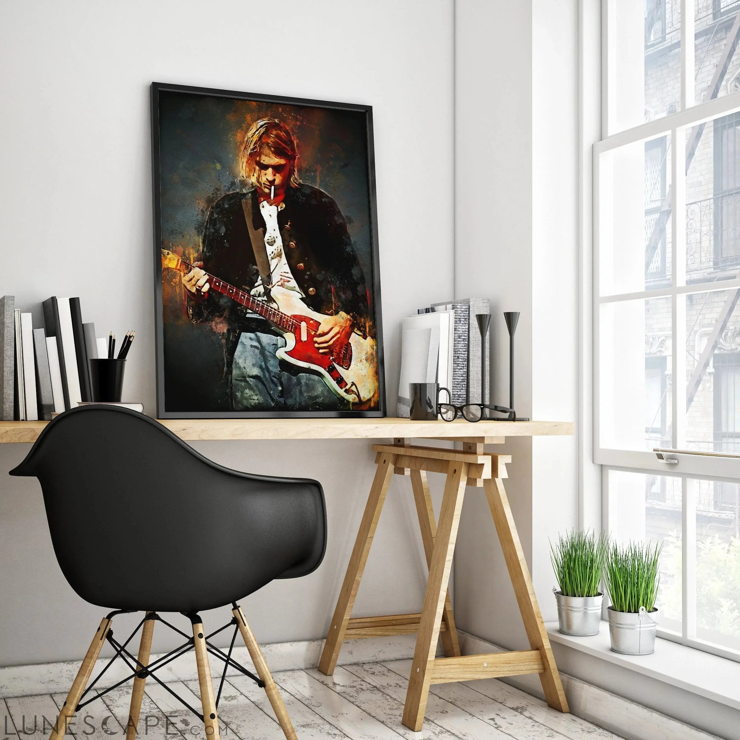 Kurt Kobain Wall Poster - Multiple Sizes LUNESCAPE