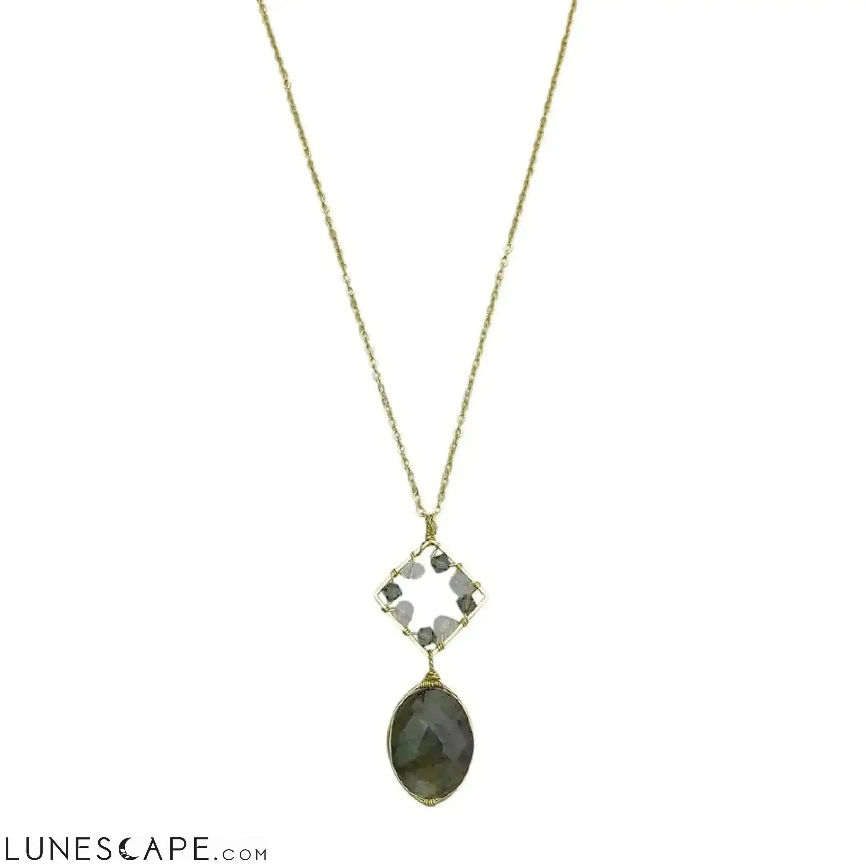 Labradorite Pendant Necklace LUNESCAPE