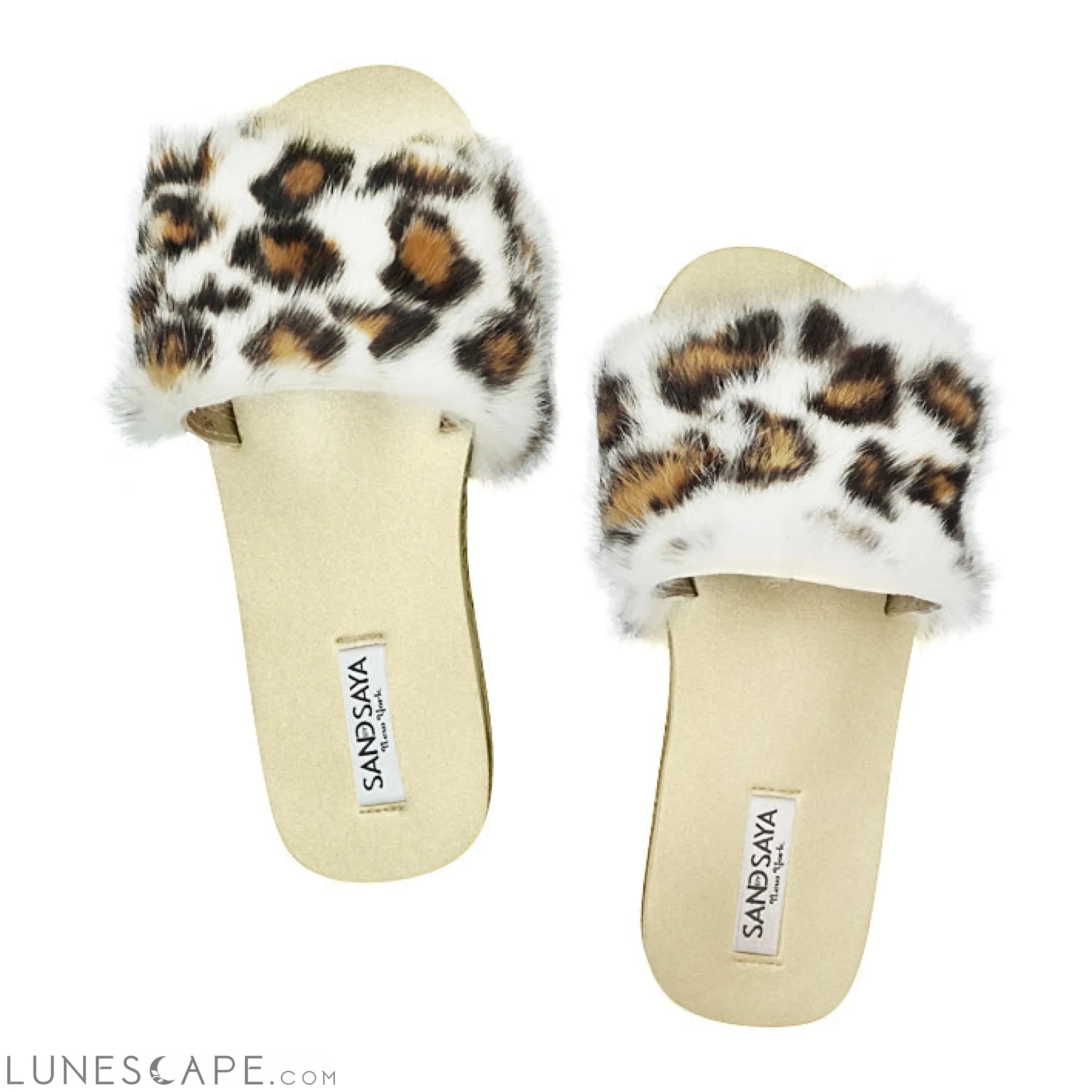 Leopard Rabbit Fur - Espadrille Flat-Genuine Fur LUNESCAPE