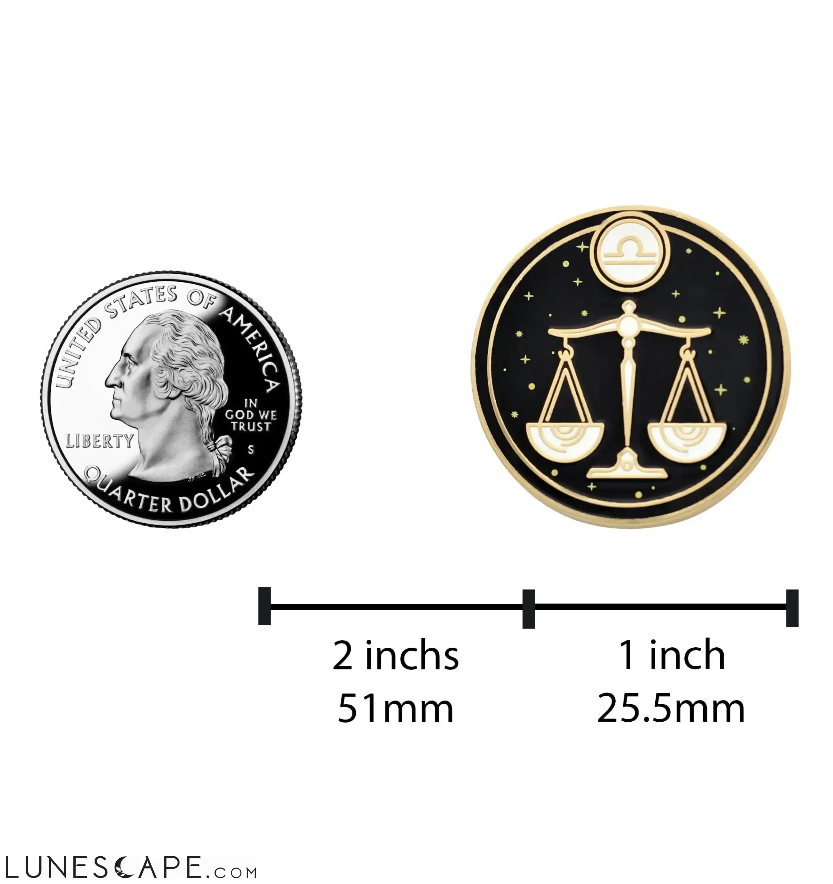 Libra Zodiac Sign Enamel Pin LUNESCAPE