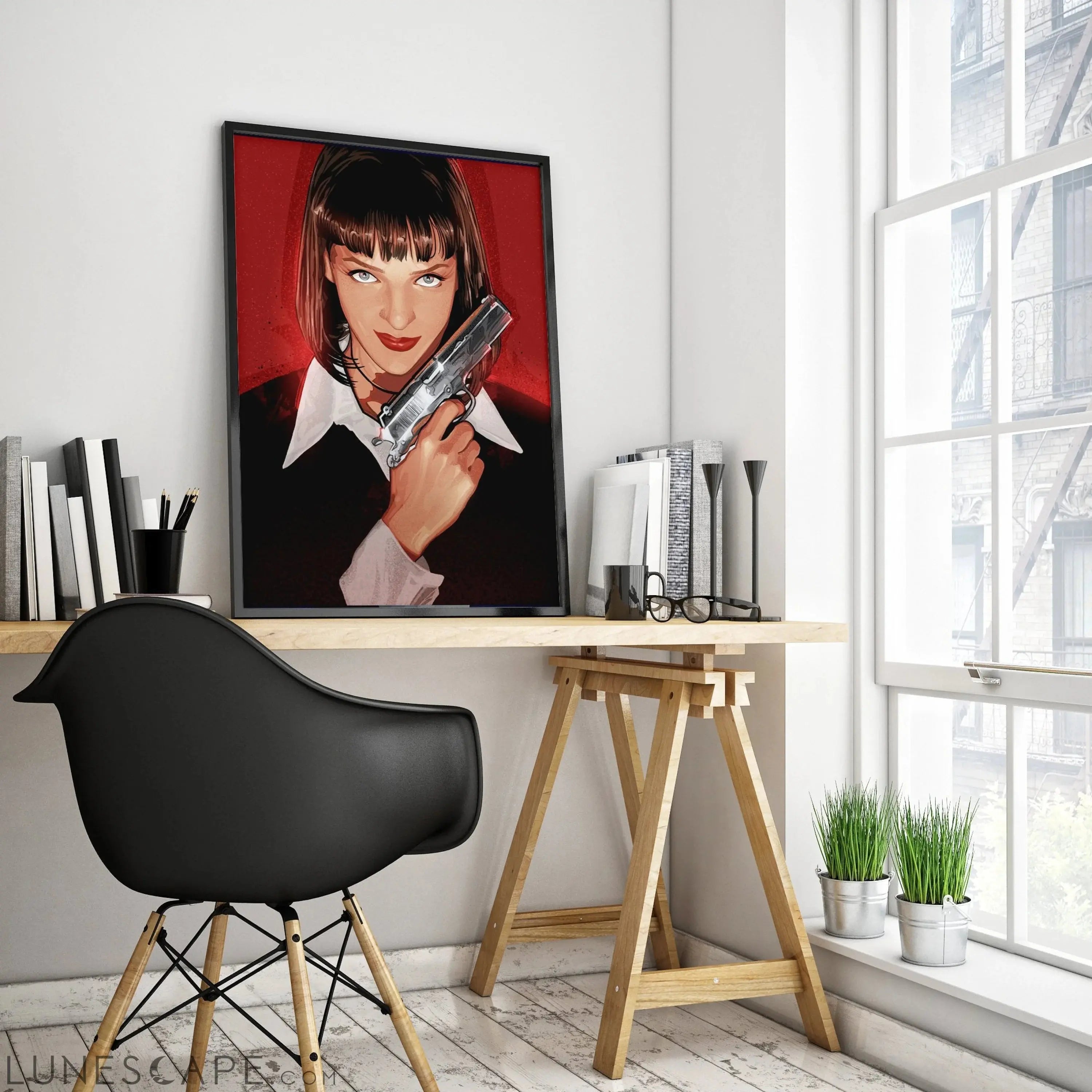 Mia Wallace Gun Poster LUNESCAPE