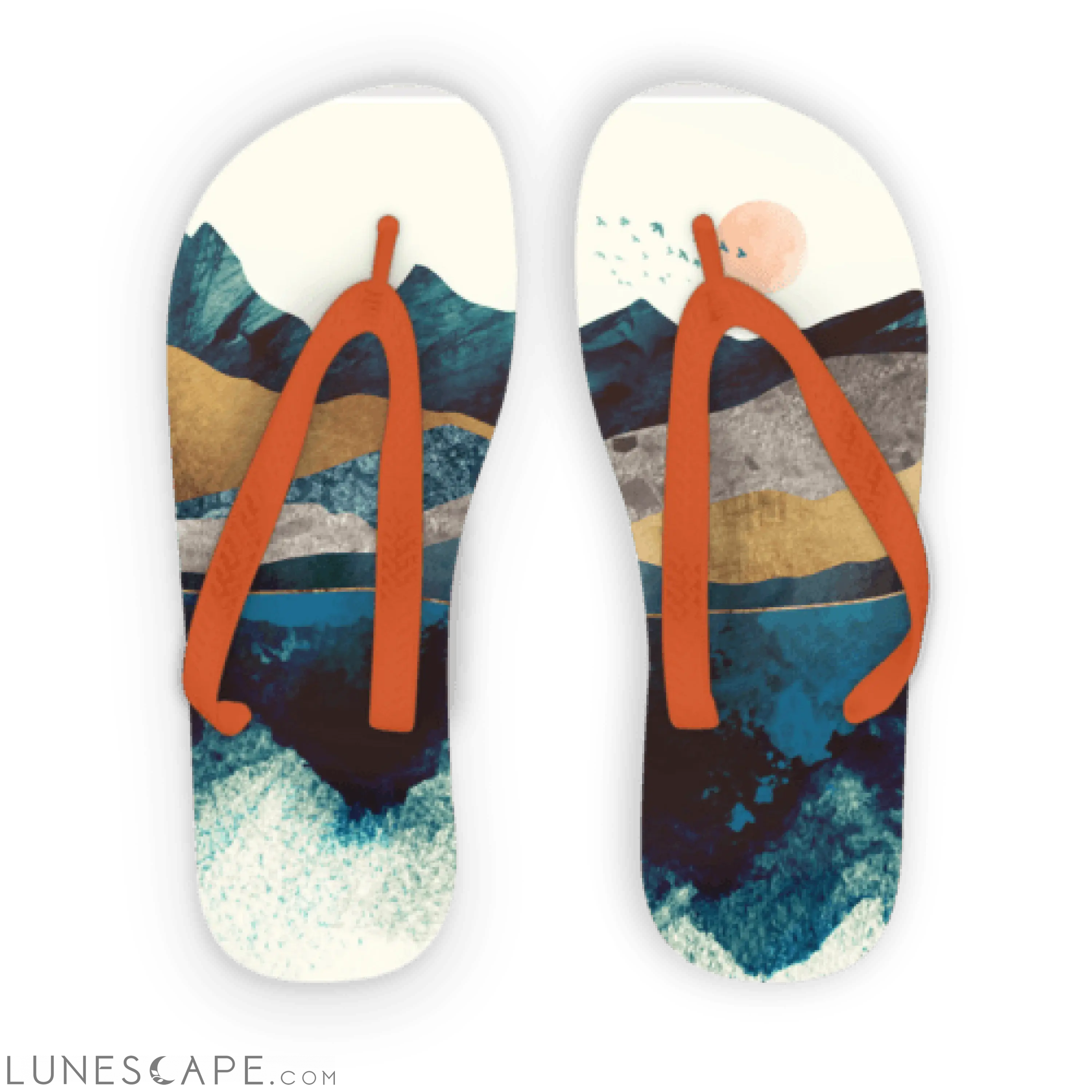 Mountain Mist Adult Flip Flops LUNESCAPE