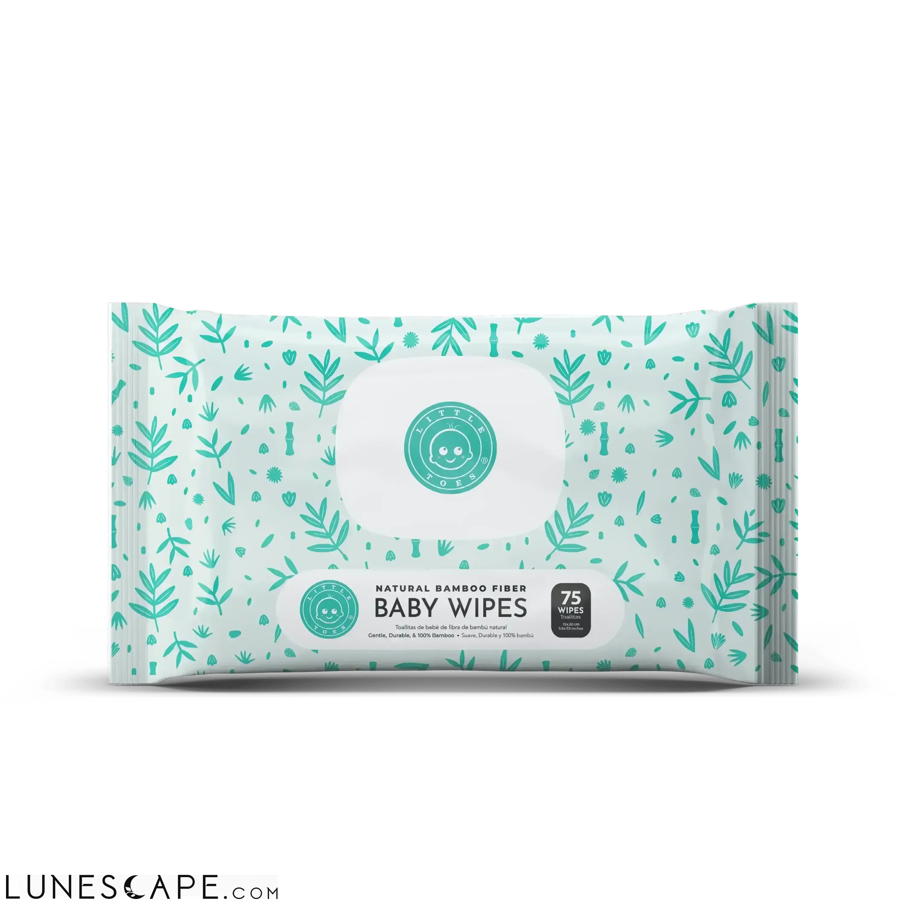 Natural Bamboo Fiber Baby Wipes- 75 Pack LUNESCAPE