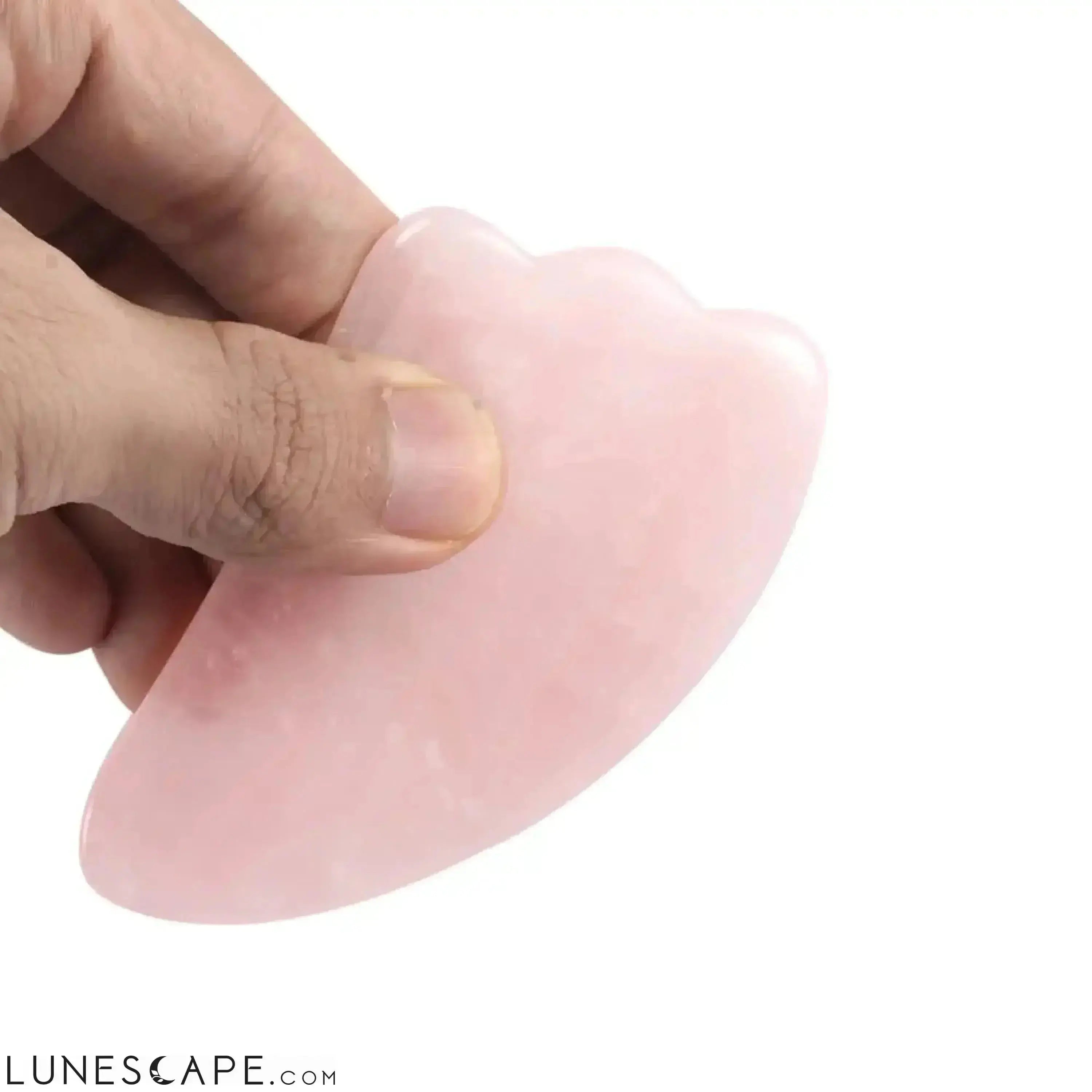 Natural Rose Quartz Gua Sha Massage Board LUNESCAPE