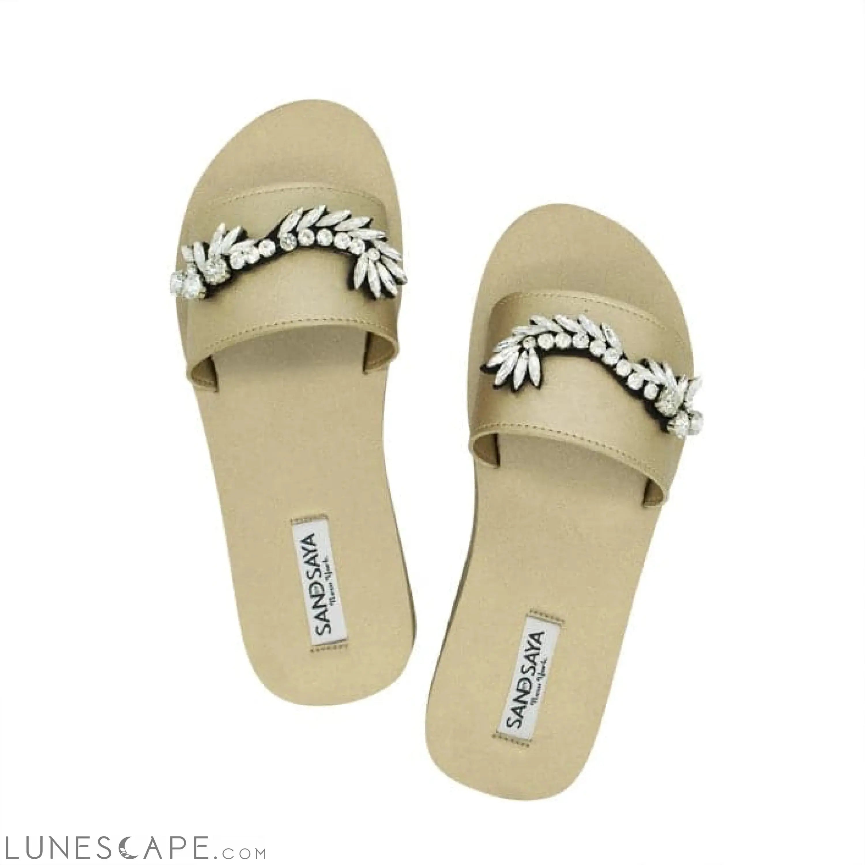 Nomad - Crystal Rhinestone Embellished Waterproof Espadrille Flat Women LUNESCAPE