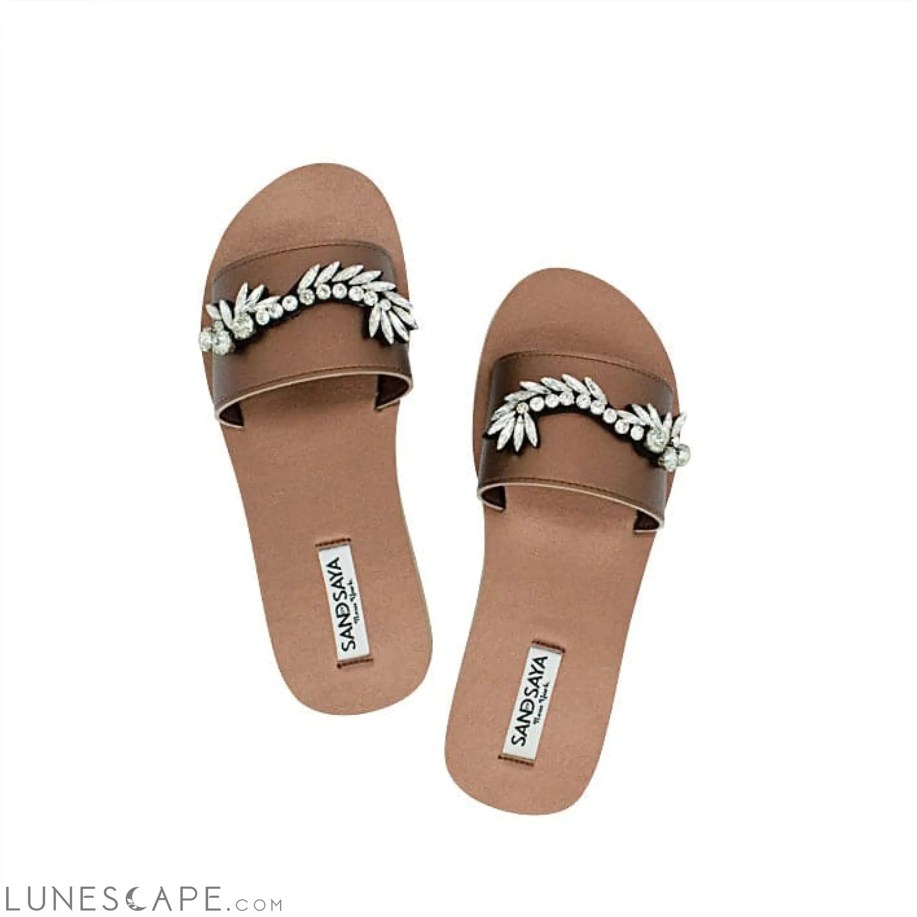 Nomad - Crystal Rhinestone Embellished Waterproof Espadrille Flat Women LUNESCAPE