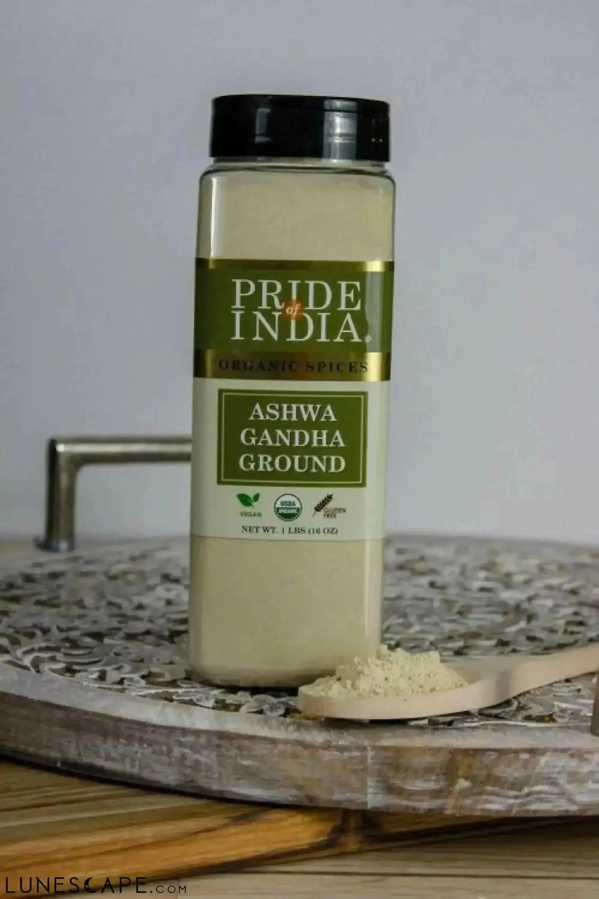 Organic Ashwagandha Root Ground Powder LUNESCAPE