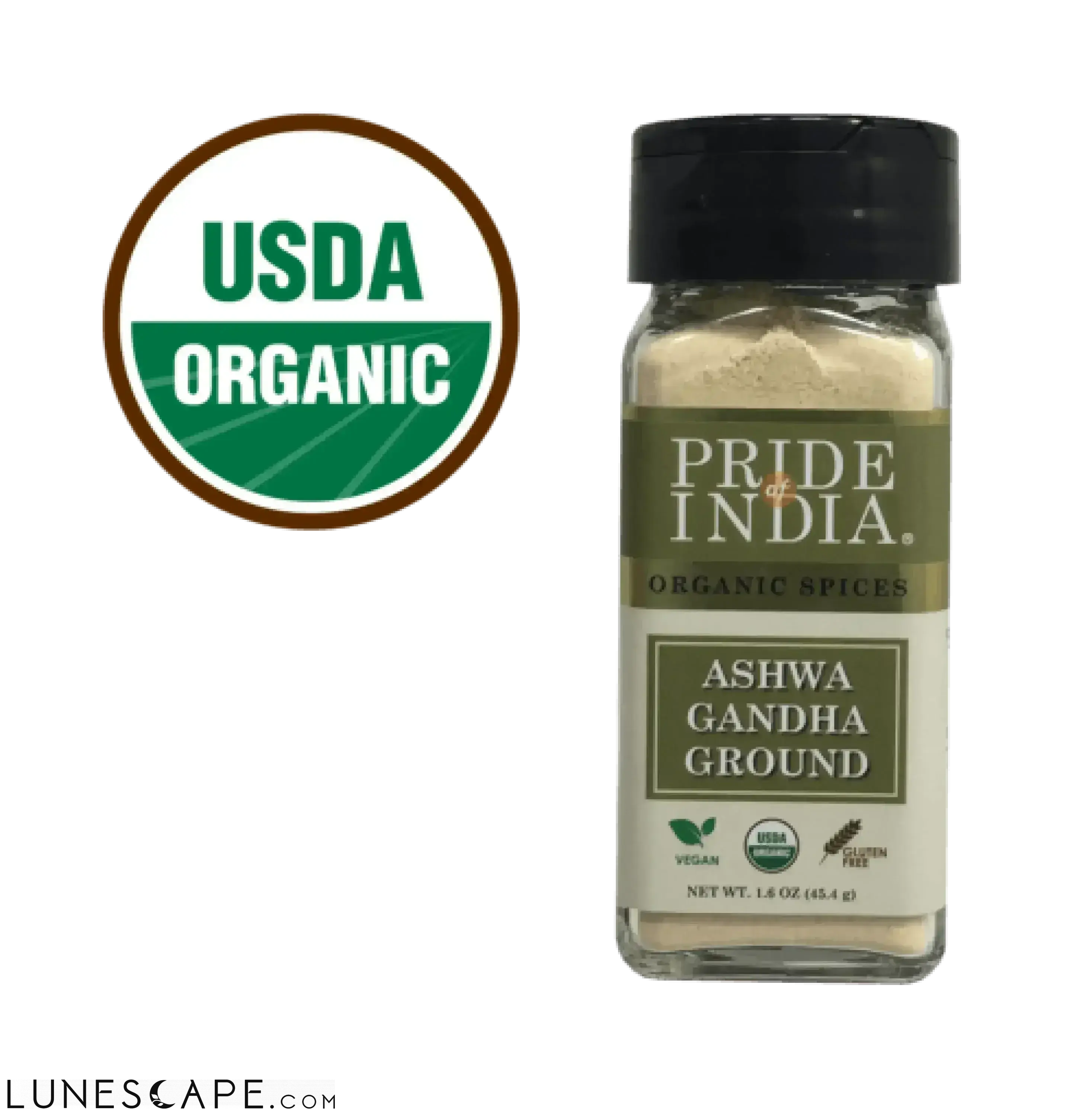 Organic Ashwagandha Root Ground Powder LUNESCAPE