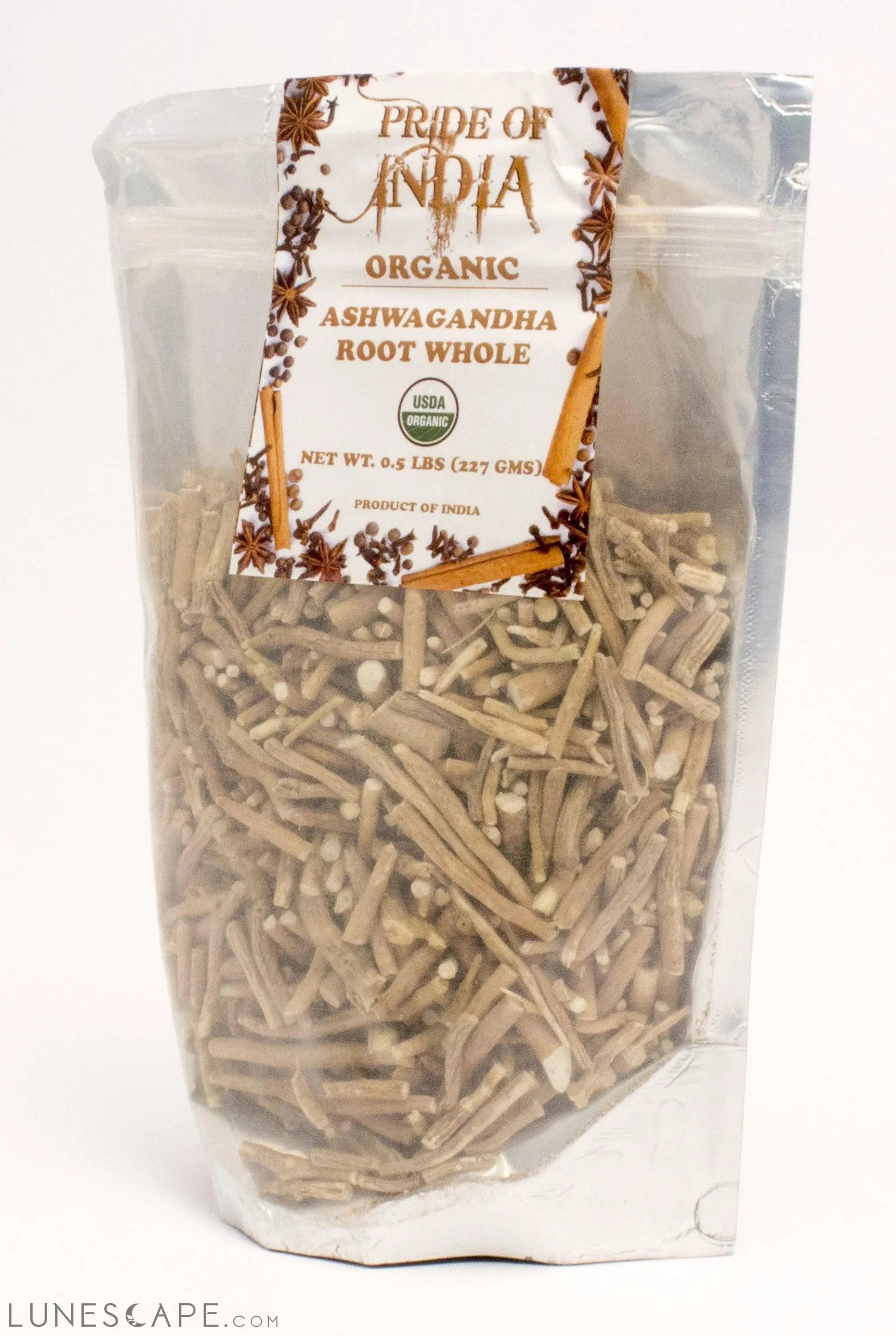 Organic Ashwagandha Root Whole LUNESCAPE