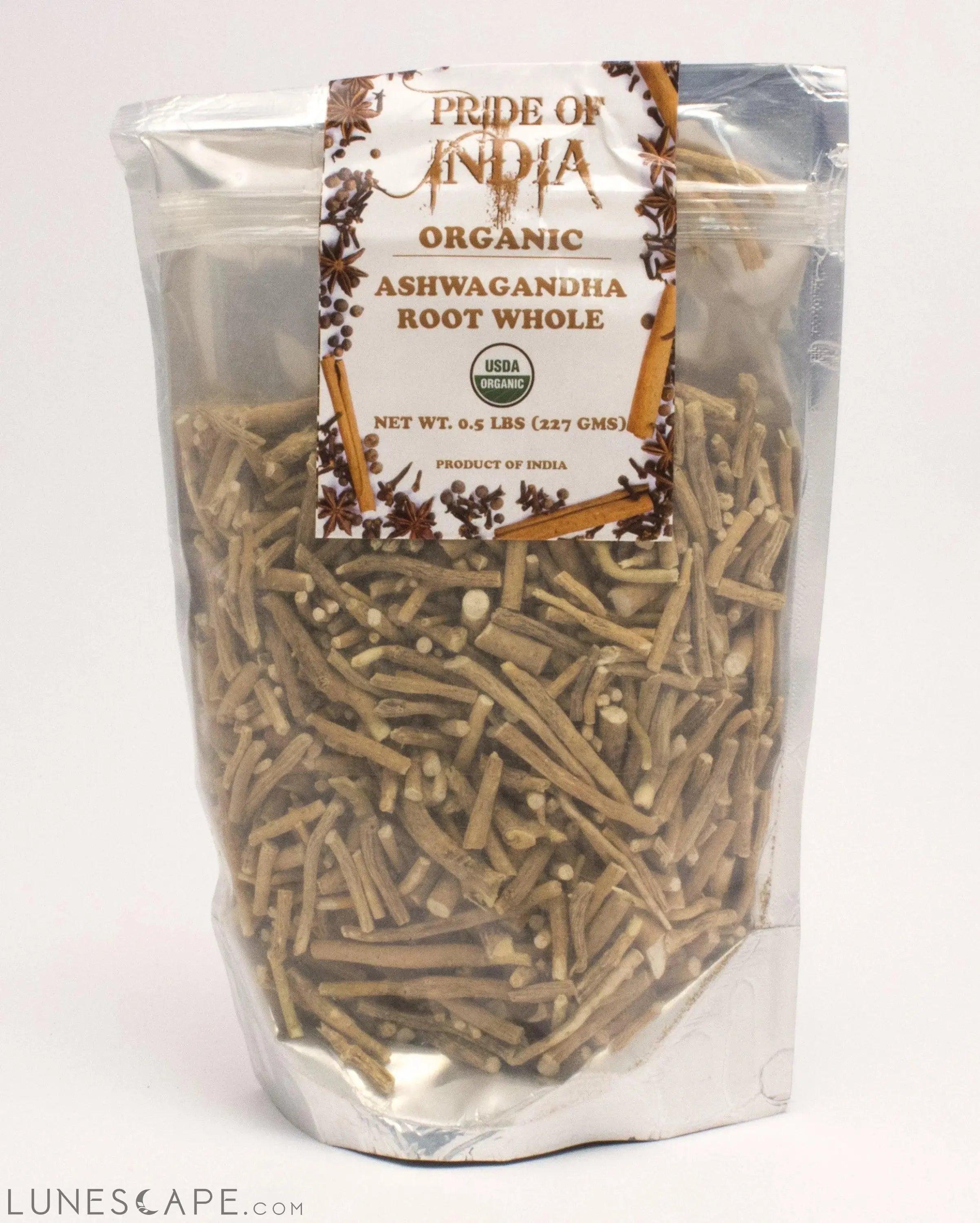 Organic Ashwagandha Root Whole LUNESCAPE