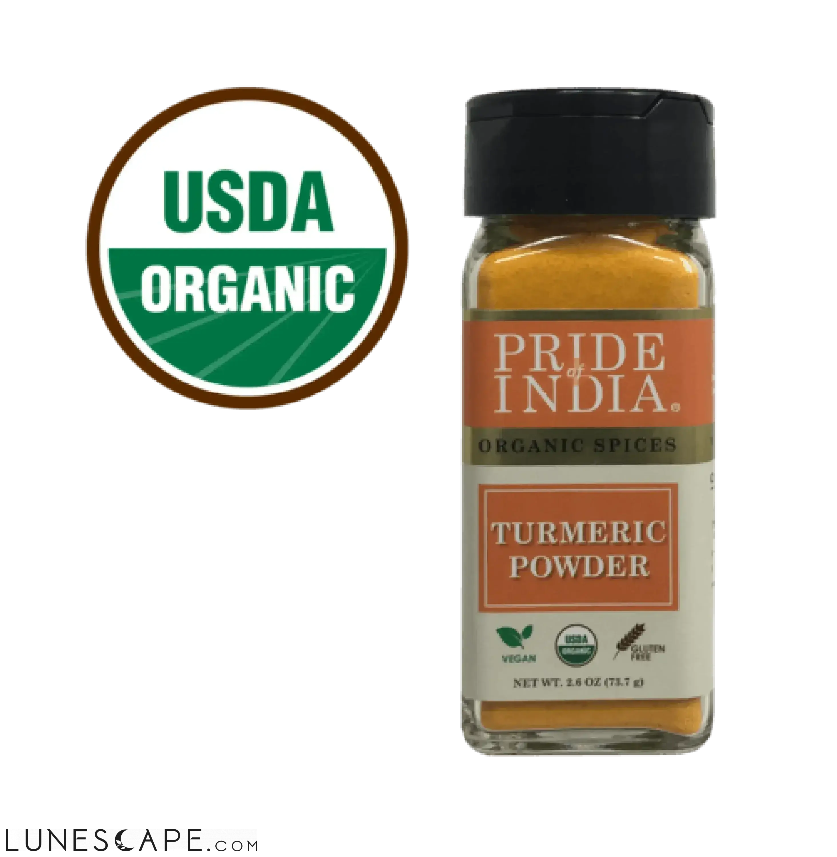 Organic Turmeric Ground (High 5-6% Curcumin) LUNESCAPE