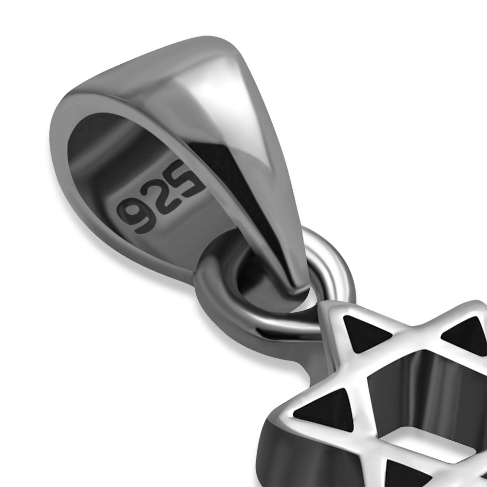 Plain Silver Multi Star of David Pendant LUNESCAPE