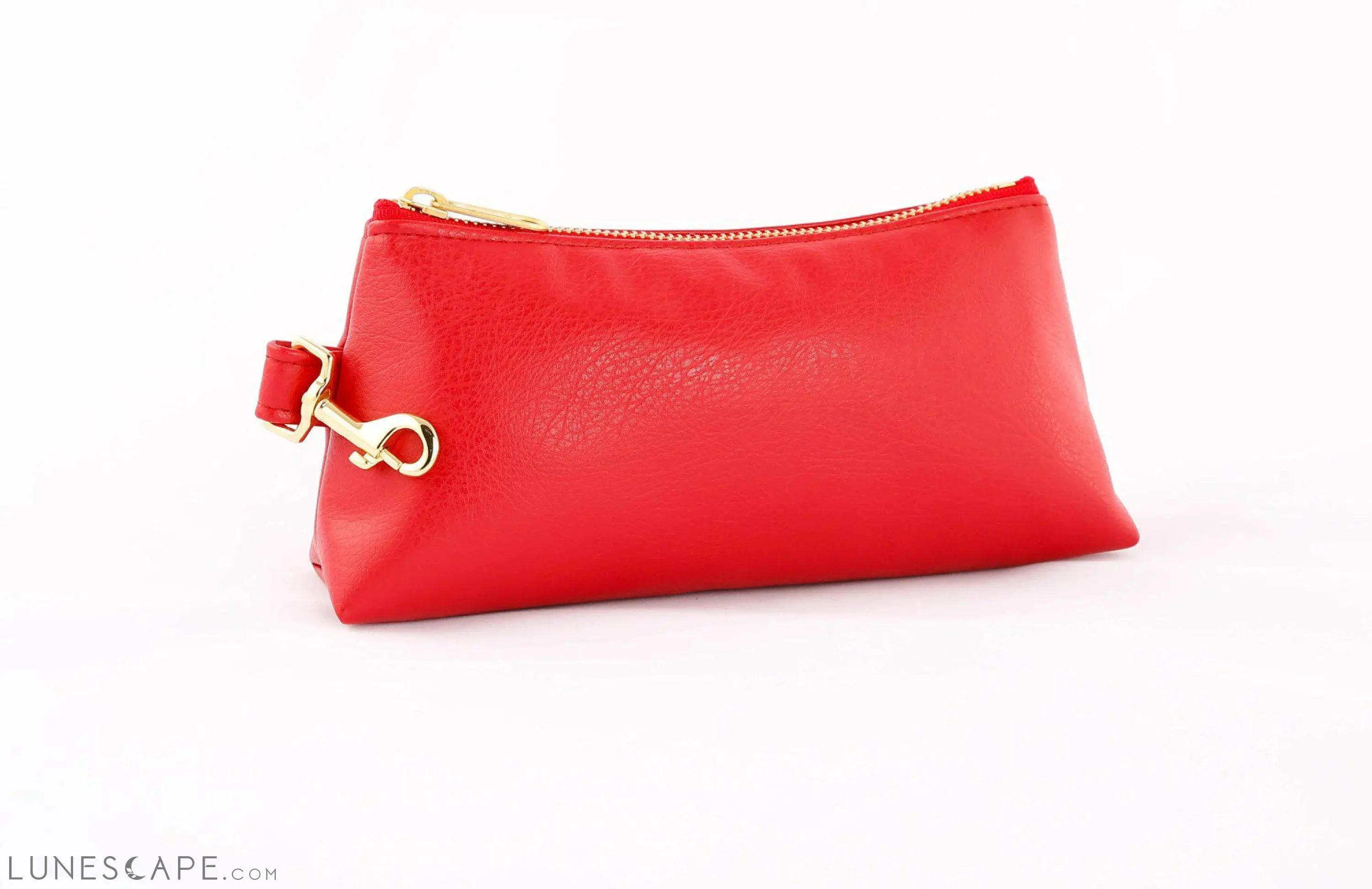 Perfect Red Vegan Leather WRISTLET SET LUNESCAPE