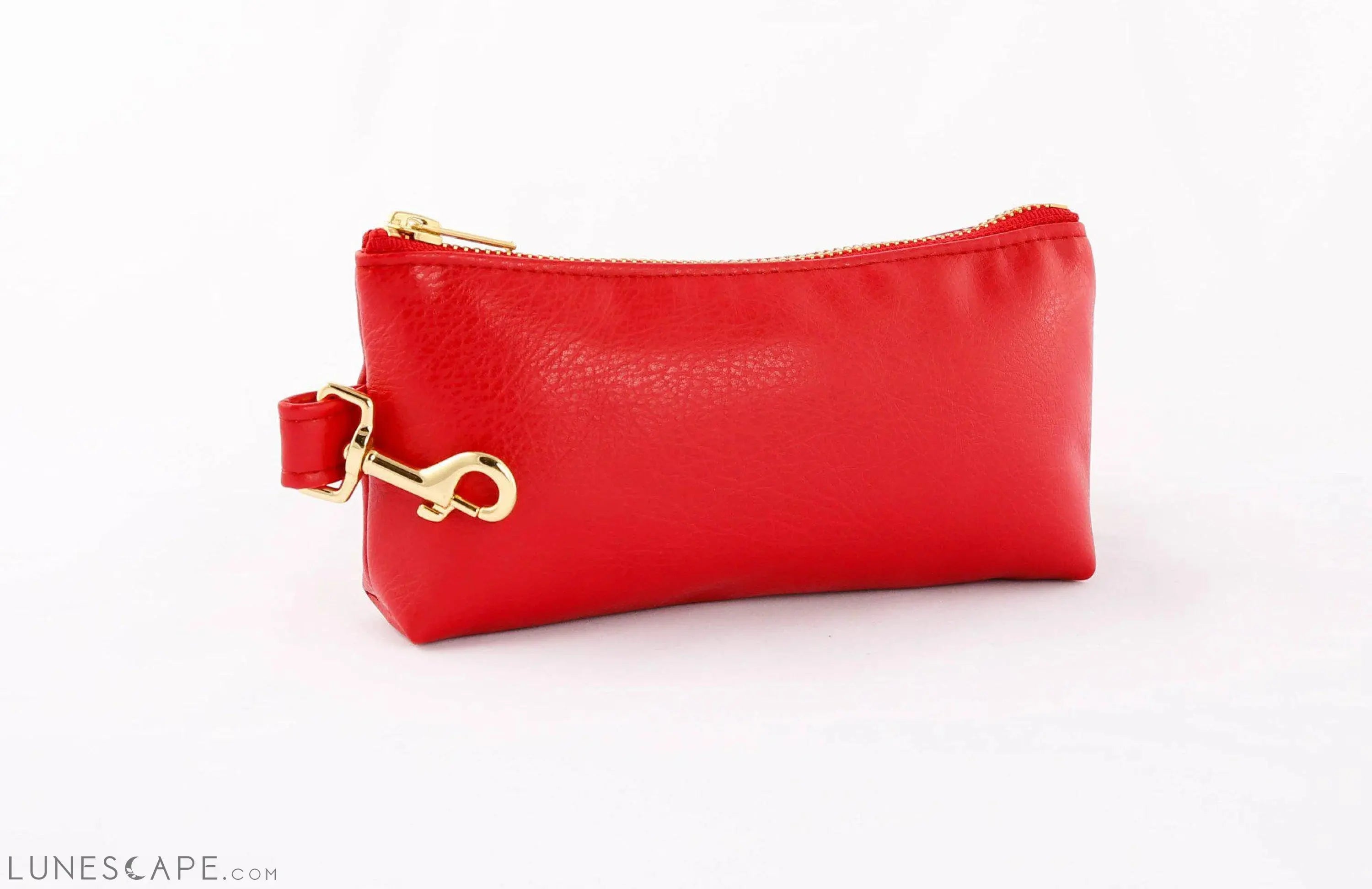 Perfect Red Vegan Leather WRISTLET SET LUNESCAPE