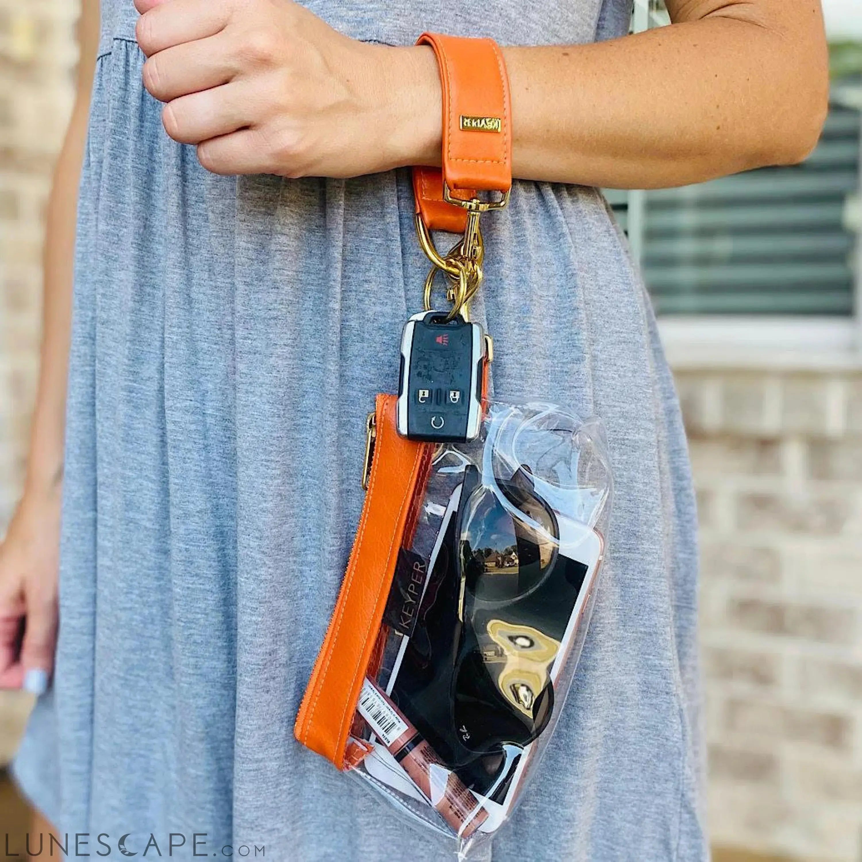 Persimmon Vegan Leather WRISTLET SET LUNESCAPE