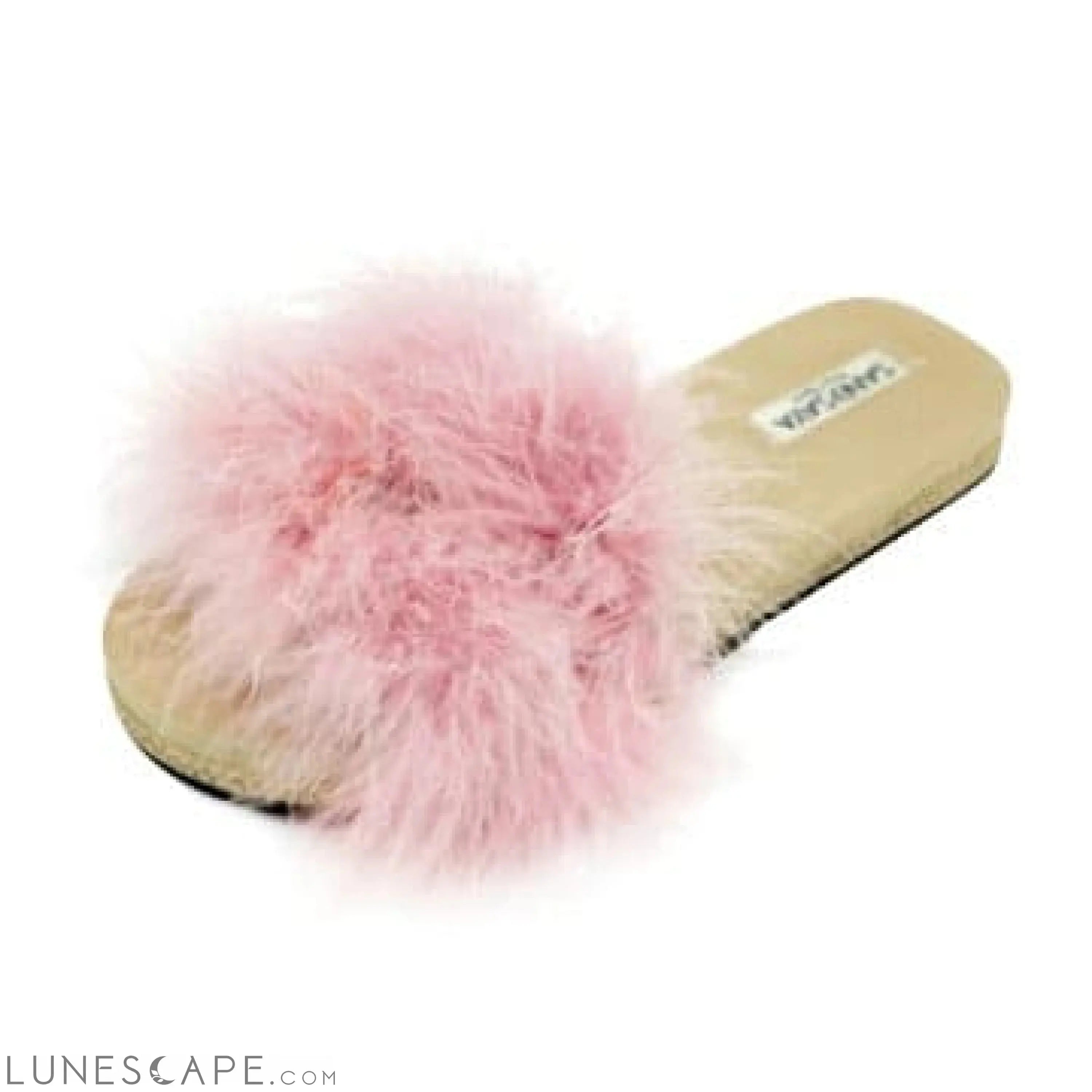 Pink Feather - Espadrille Flat Womens Slipper Slide LUNESCAPE
