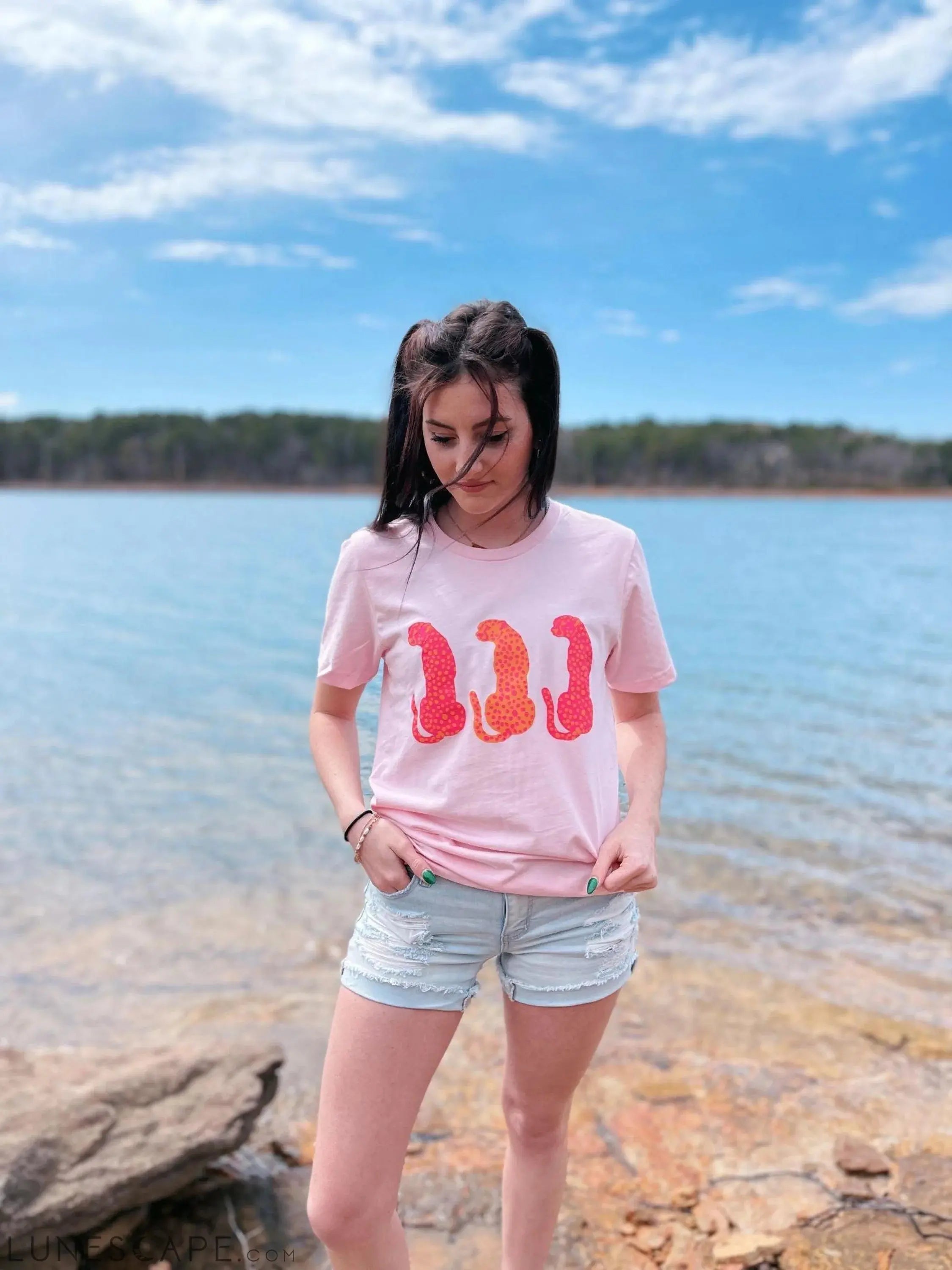Pink Leopard Tee LUNESCAPE