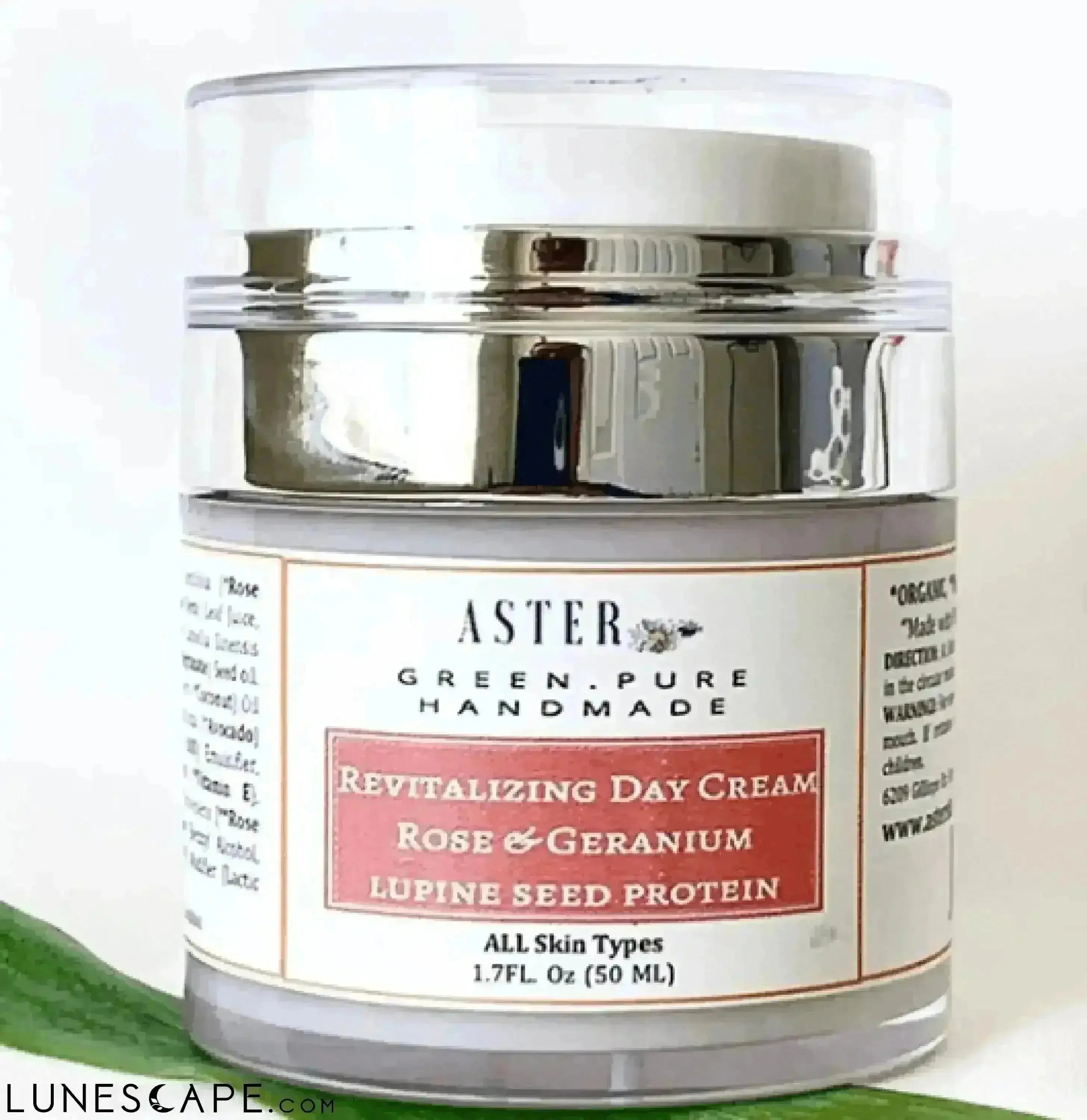 Revitalizing Day Cream (Rose & Geranium) Vegan & Organic - Aster Skincare LUNESCAPE