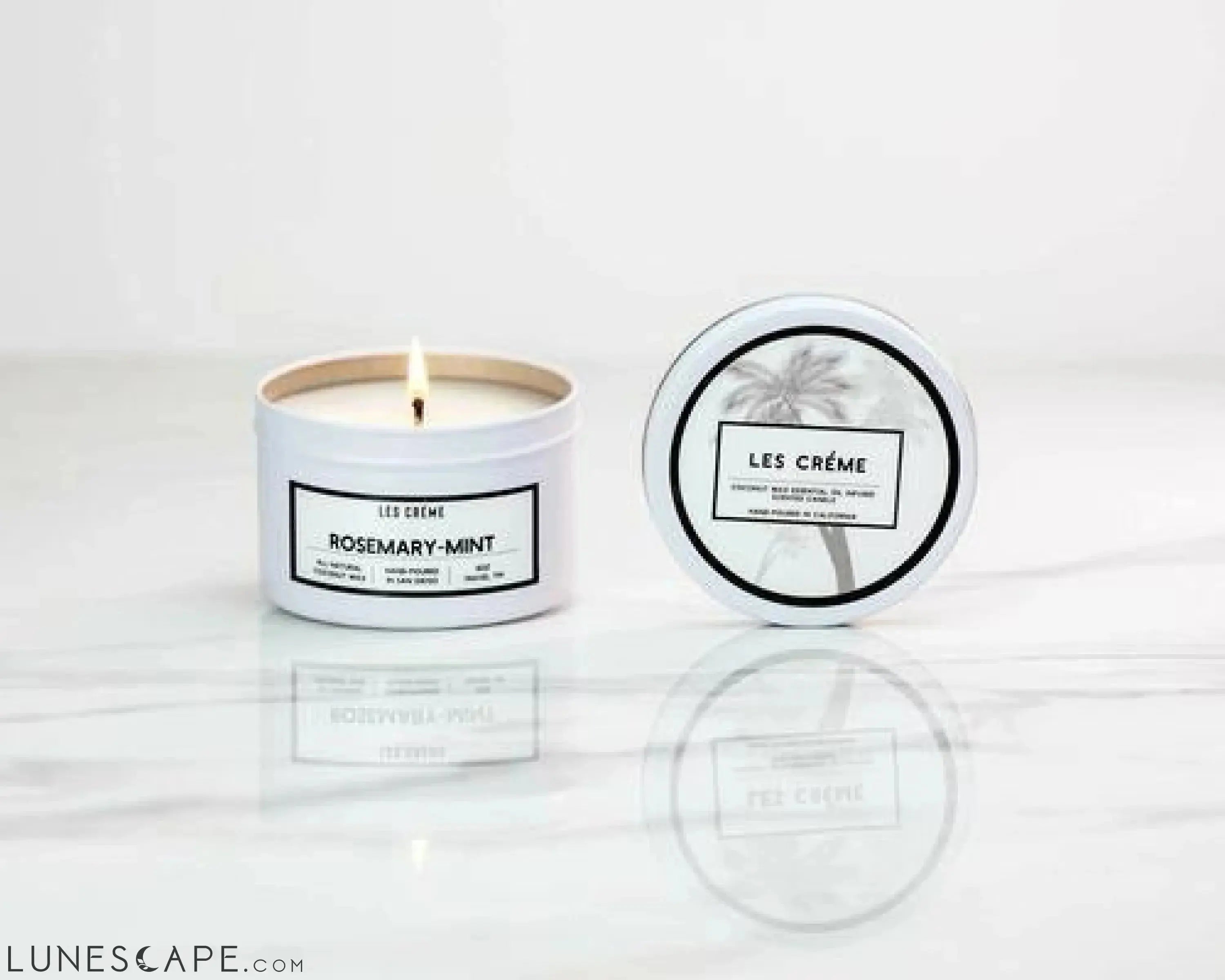 Rosemary Mint Scent Coconut Wax Candle LUNESCAPE