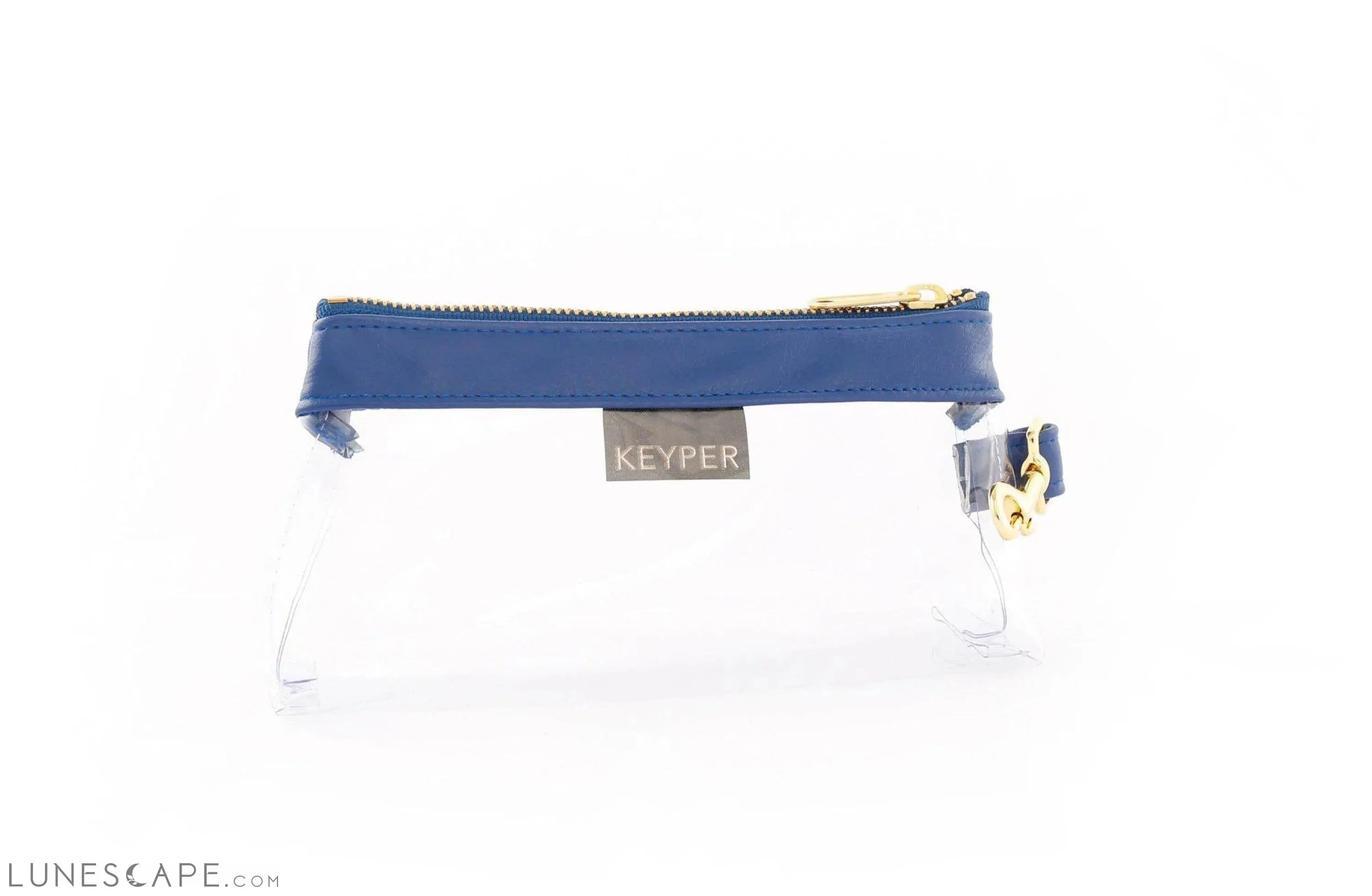 Royal Blue CLEAR Bag - Vegan Leather Trim LUNESCAPE