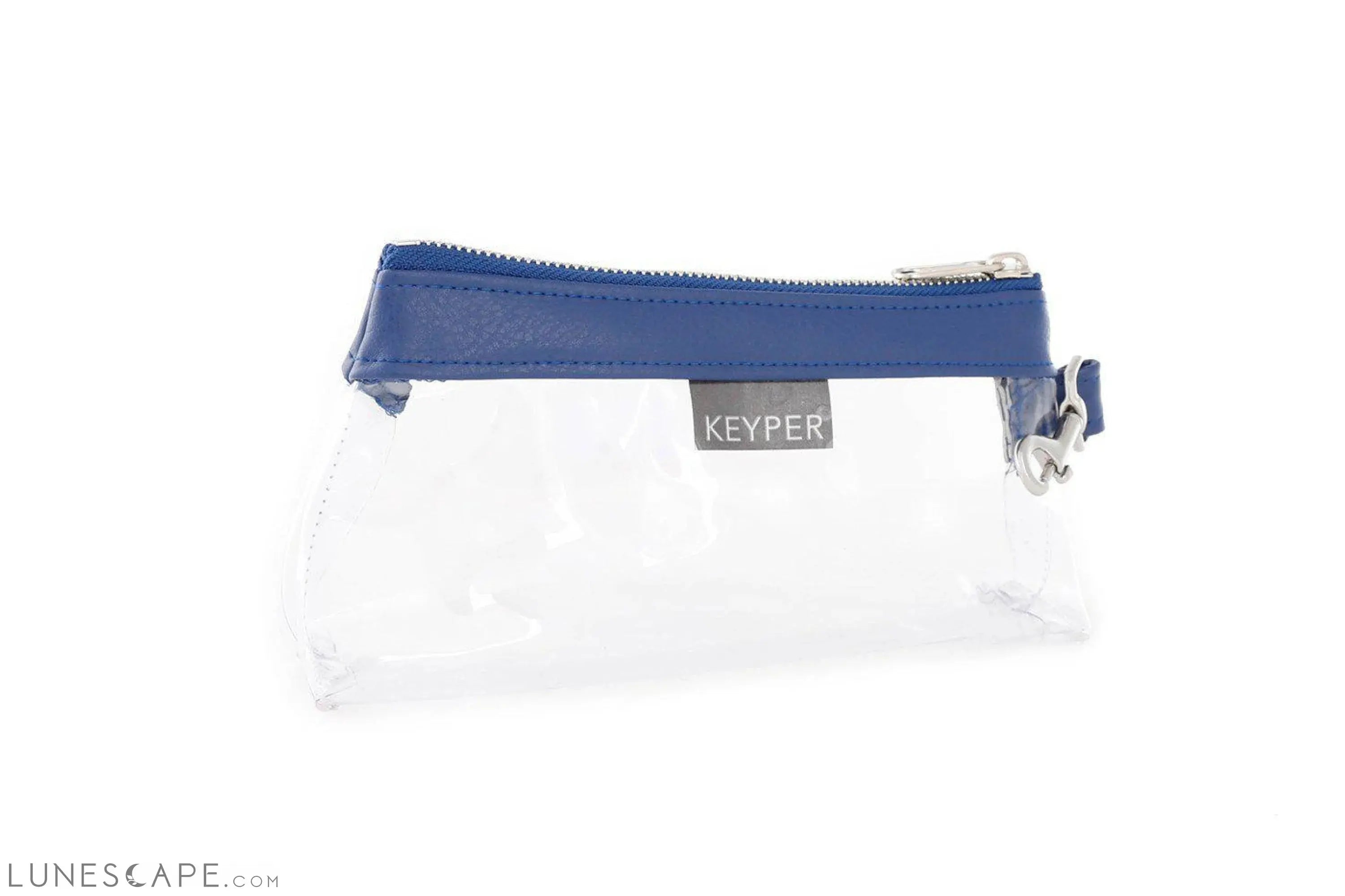 Royal Blue CLEAR Bag - Vegan Leather Trim LUNESCAPE