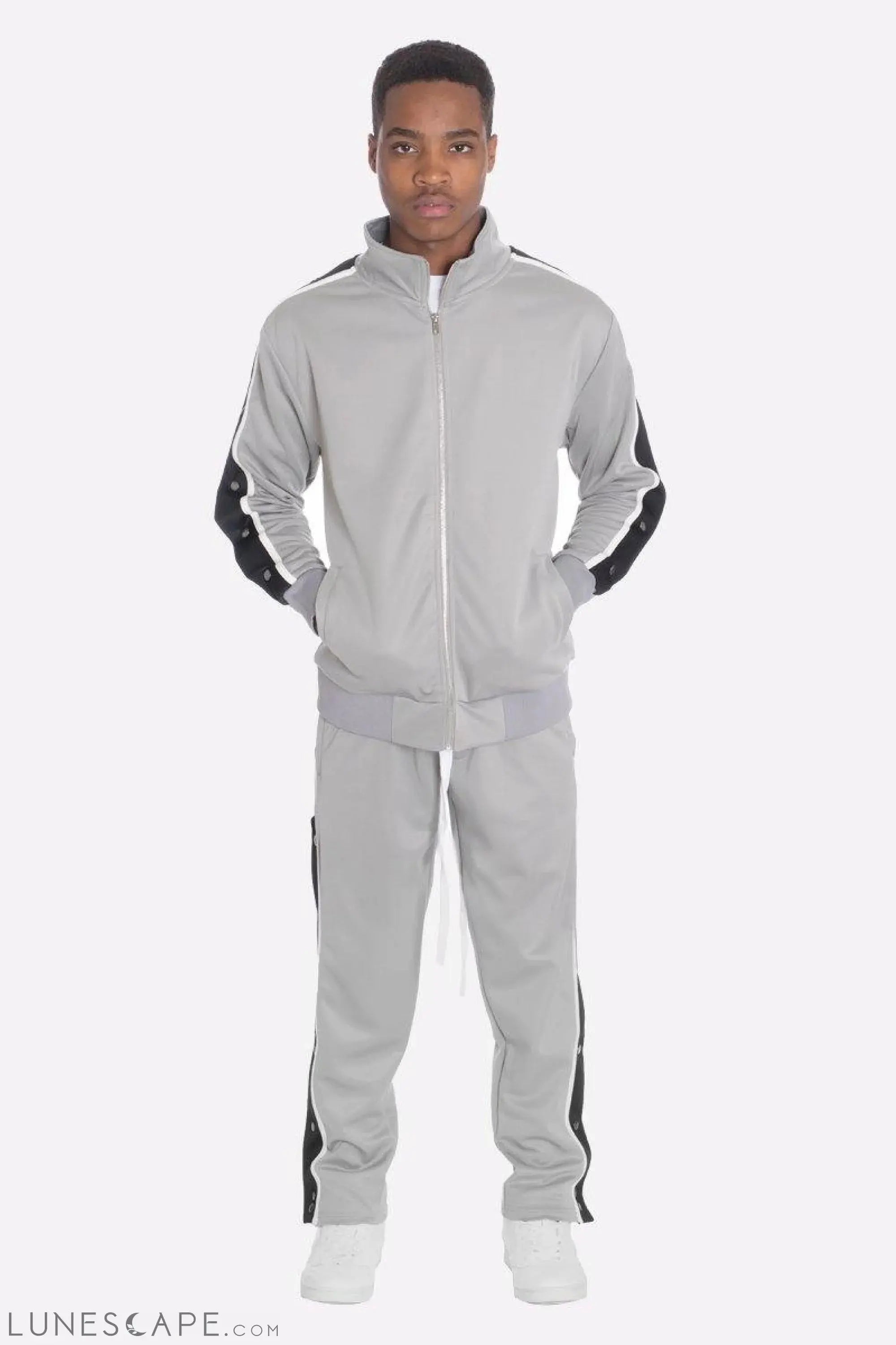 SNAP BUTTON TRACK SET - GREY LUNESCAPE