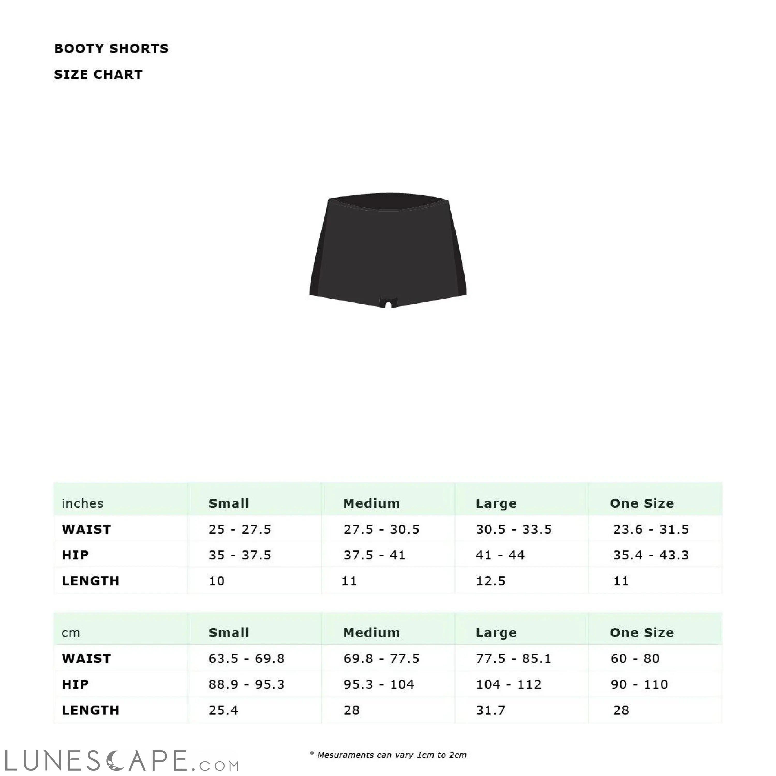 Sublime Crossfit Bootie Shorts LUNESCAPE