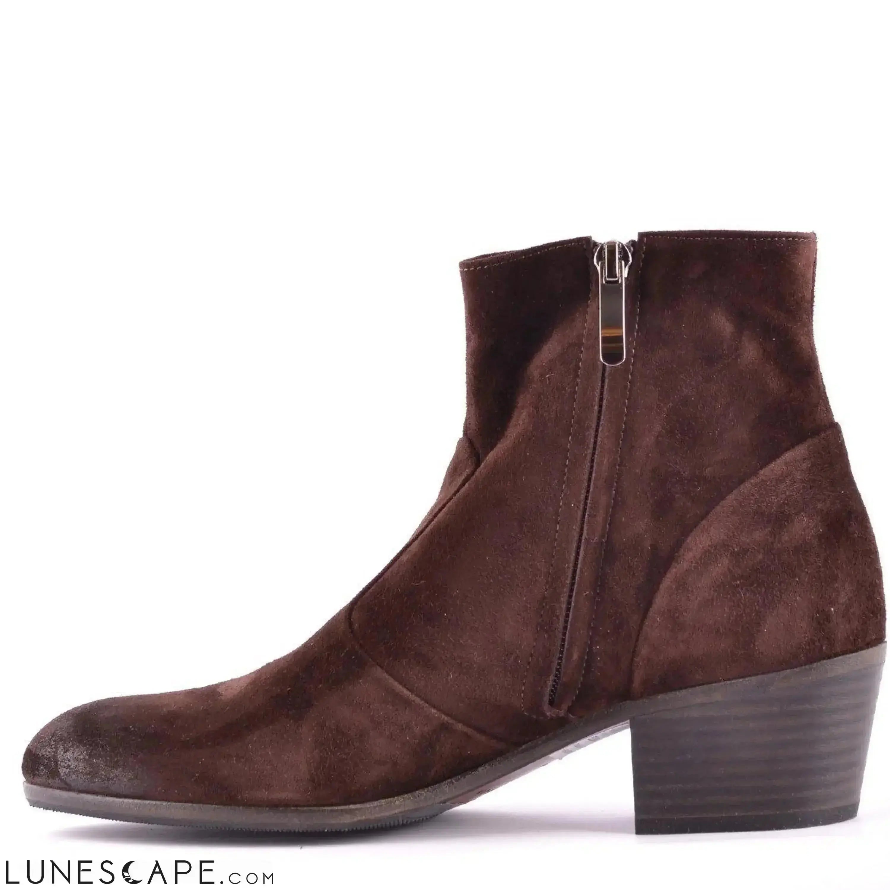 Suede Chelsea Boots with Block Heel - HENDERSON BARACCO LUNESCAPE