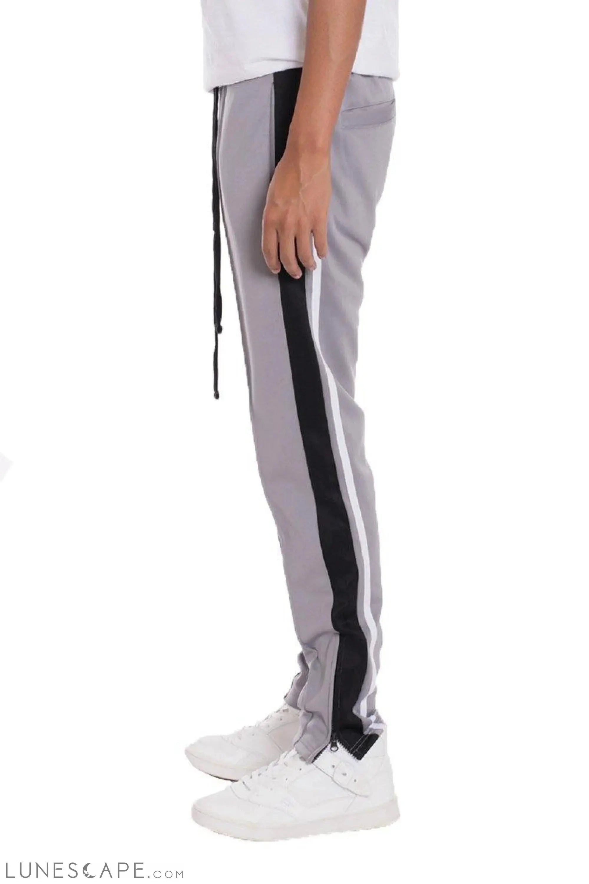 TRICOT STRIPED MENS TRACK PANTS LUNESCAPE
