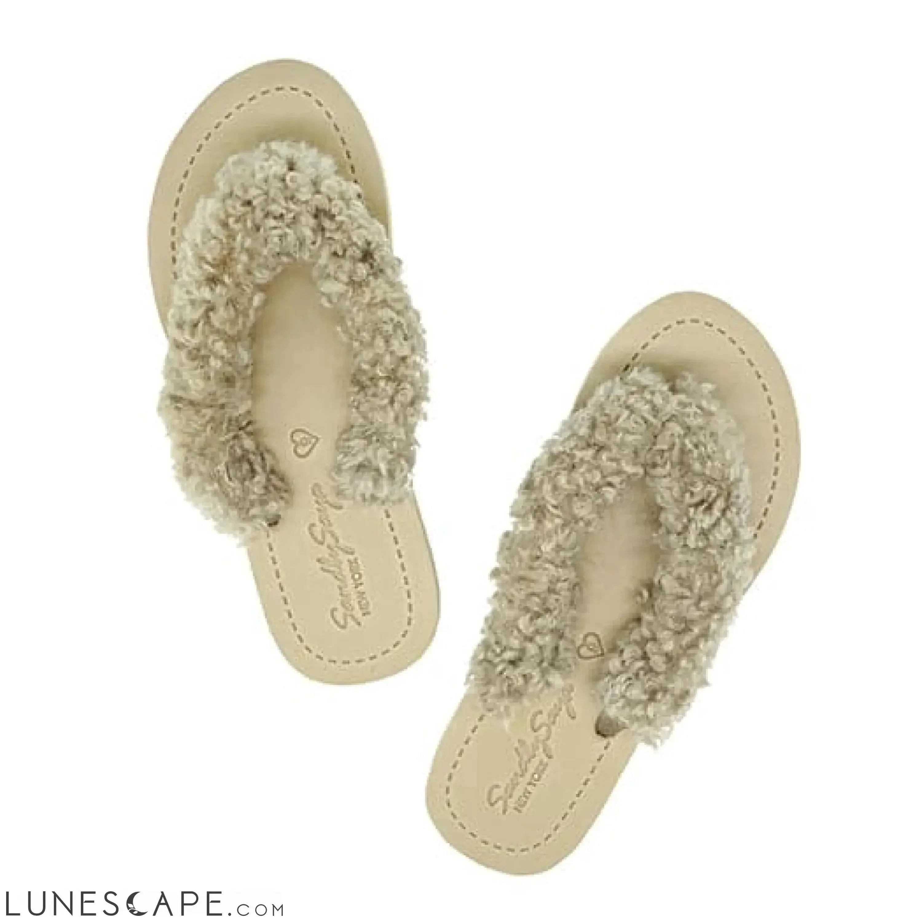 Teddy Shearling - Flat Flip Flops Sandal LUNESCAPE