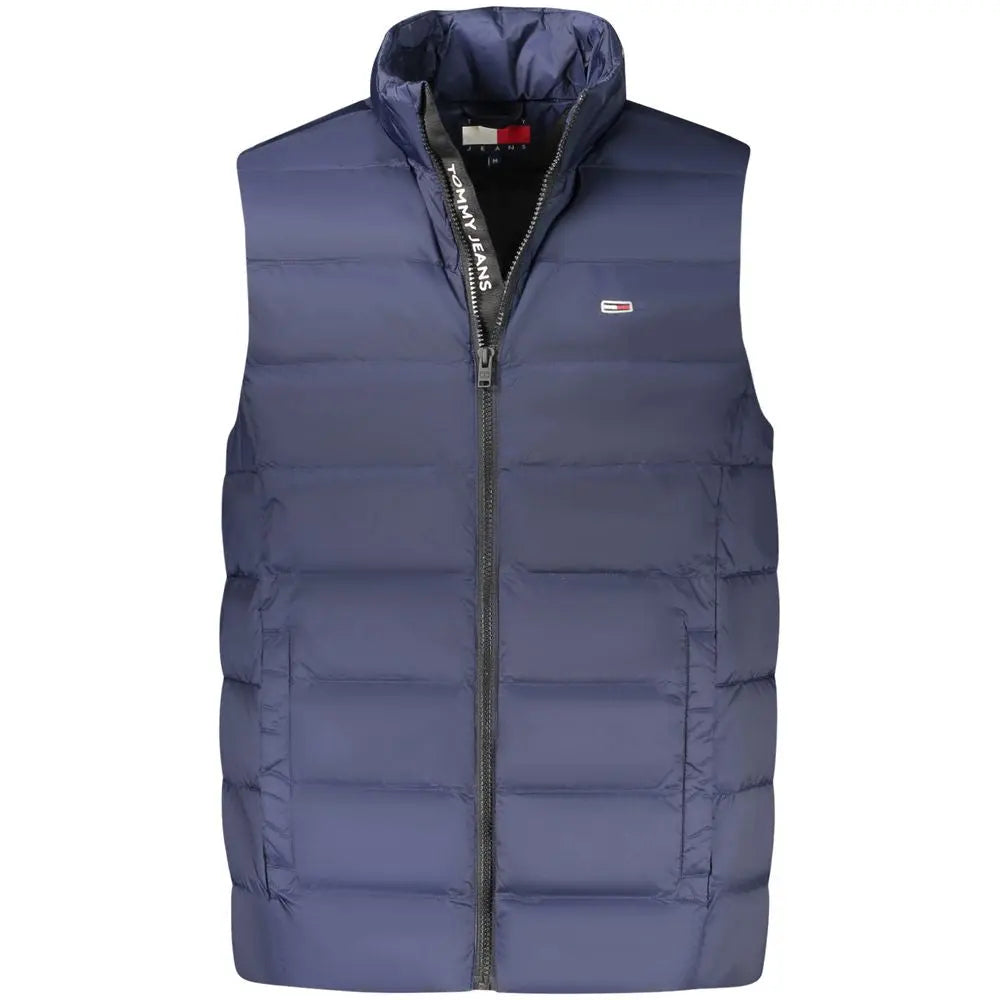 Tommy Hilfiger Blue Nylon Men's Sleeveless Jacket LUNESCAPE