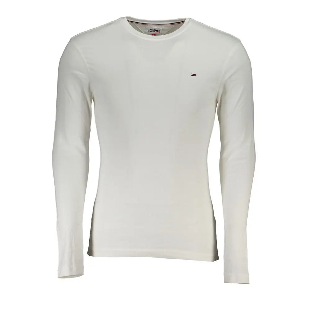 Tommy Hilfiger White Cotton Men T-Shirt LUNESCAPE