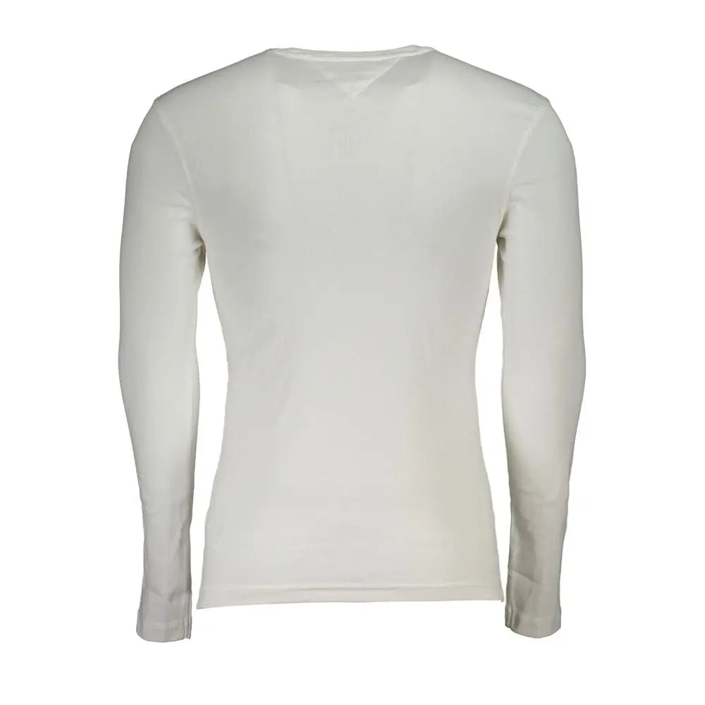 Tommy Hilfiger White Cotton Men T-Shirt LUNESCAPE