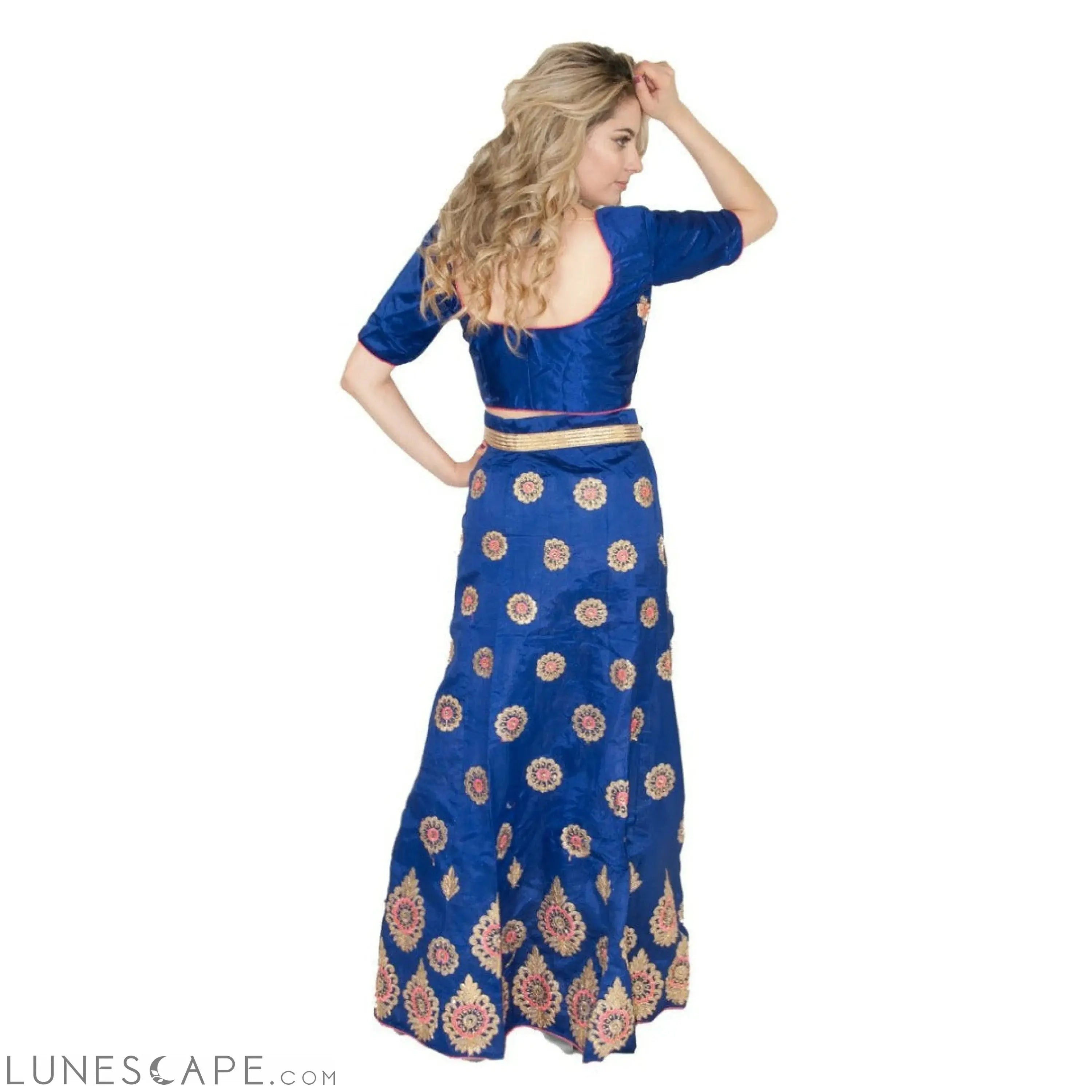Traditional Lehenga in Navy Blue LUNESCAPE