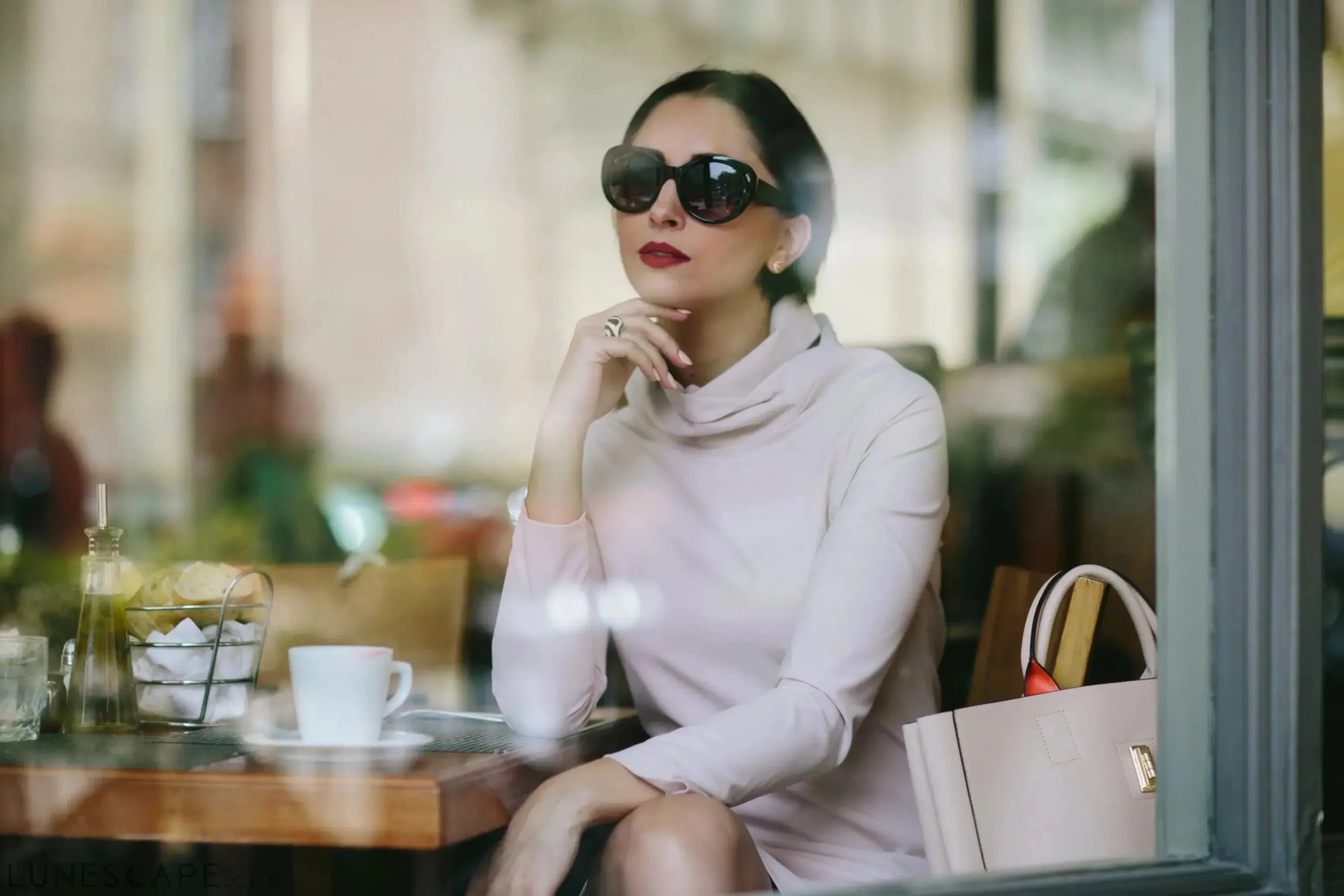 Ultra Soft Cowl-Neck Dress - Pink LUNESCAPE
