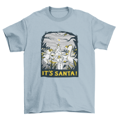Christmas dinosaurs t-shirt design LUNESCAPE