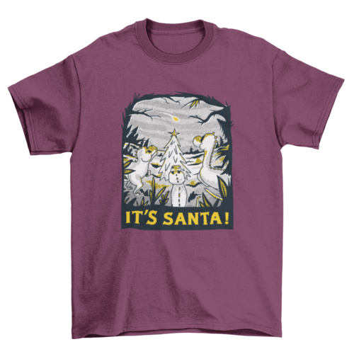 Christmas dinosaurs t-shirt design LUNESCAPE