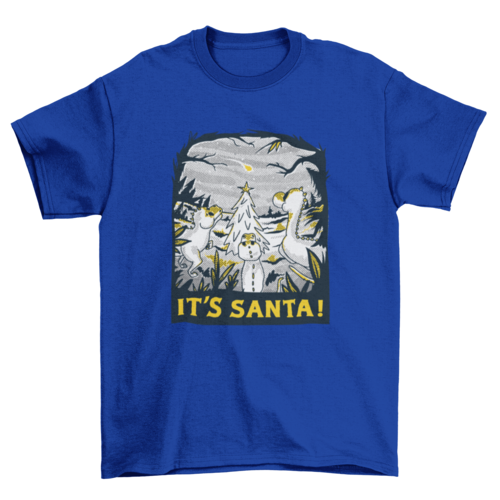 Christmas dinosaurs t-shirt design LUNESCAPE
