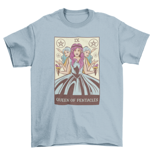 Tarot card queen of pentacles t-shirt LUNESCAPE