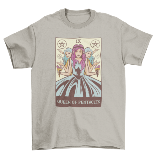 Tarot card queen of pentacles t-shirt LUNESCAPE