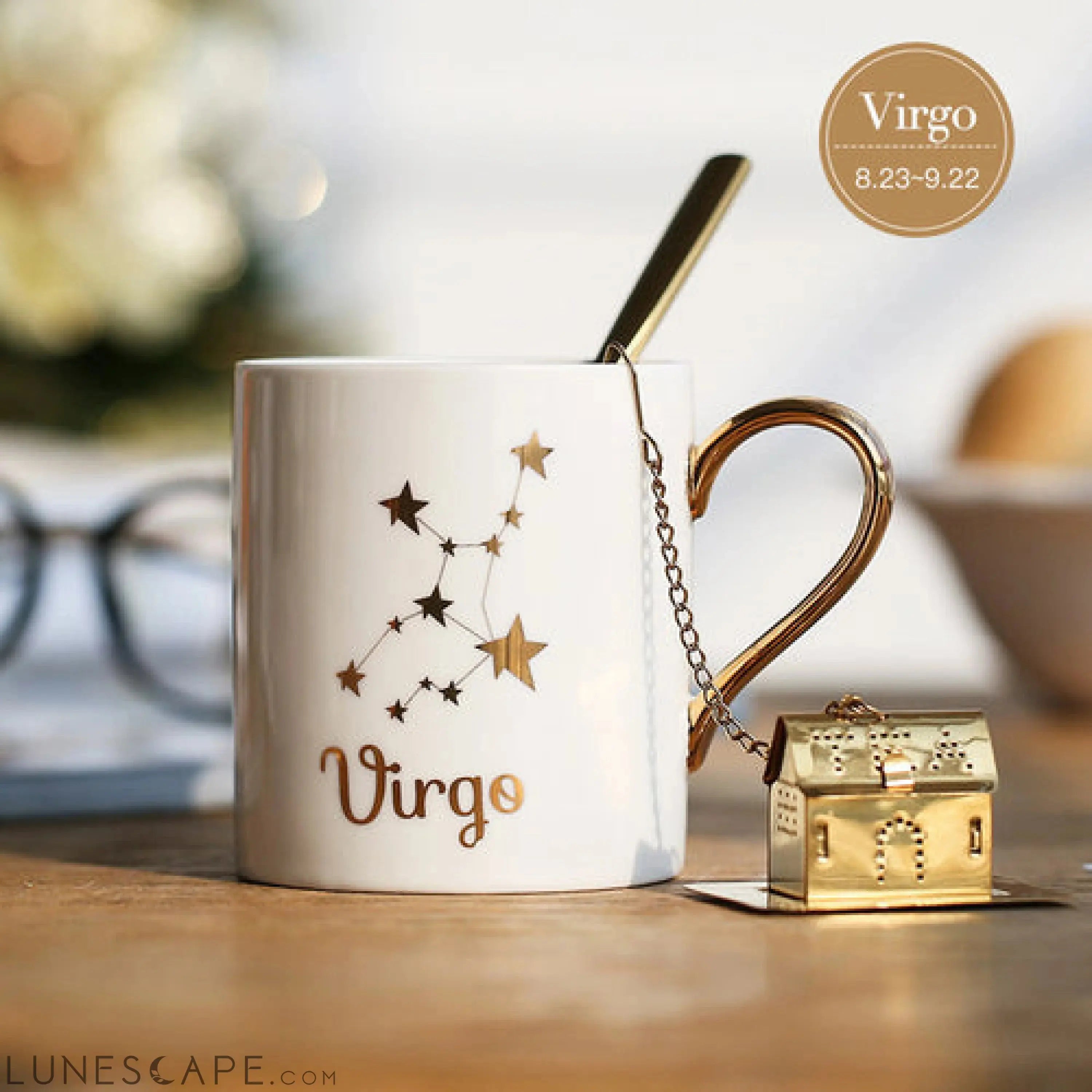 Zodiac Coffee Mug w/Spoon LUNESCAPE