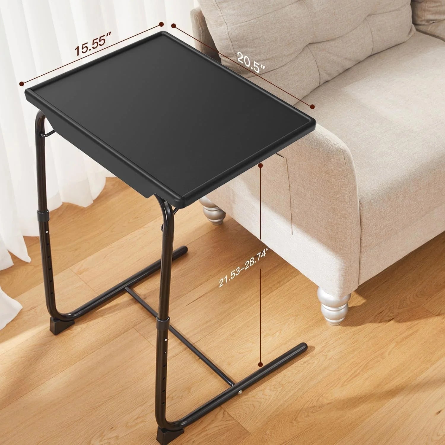 Adjustable TV Tray Table - TV Dinner Tray on Bed & Sofa, Comfortable LUNESCAPE