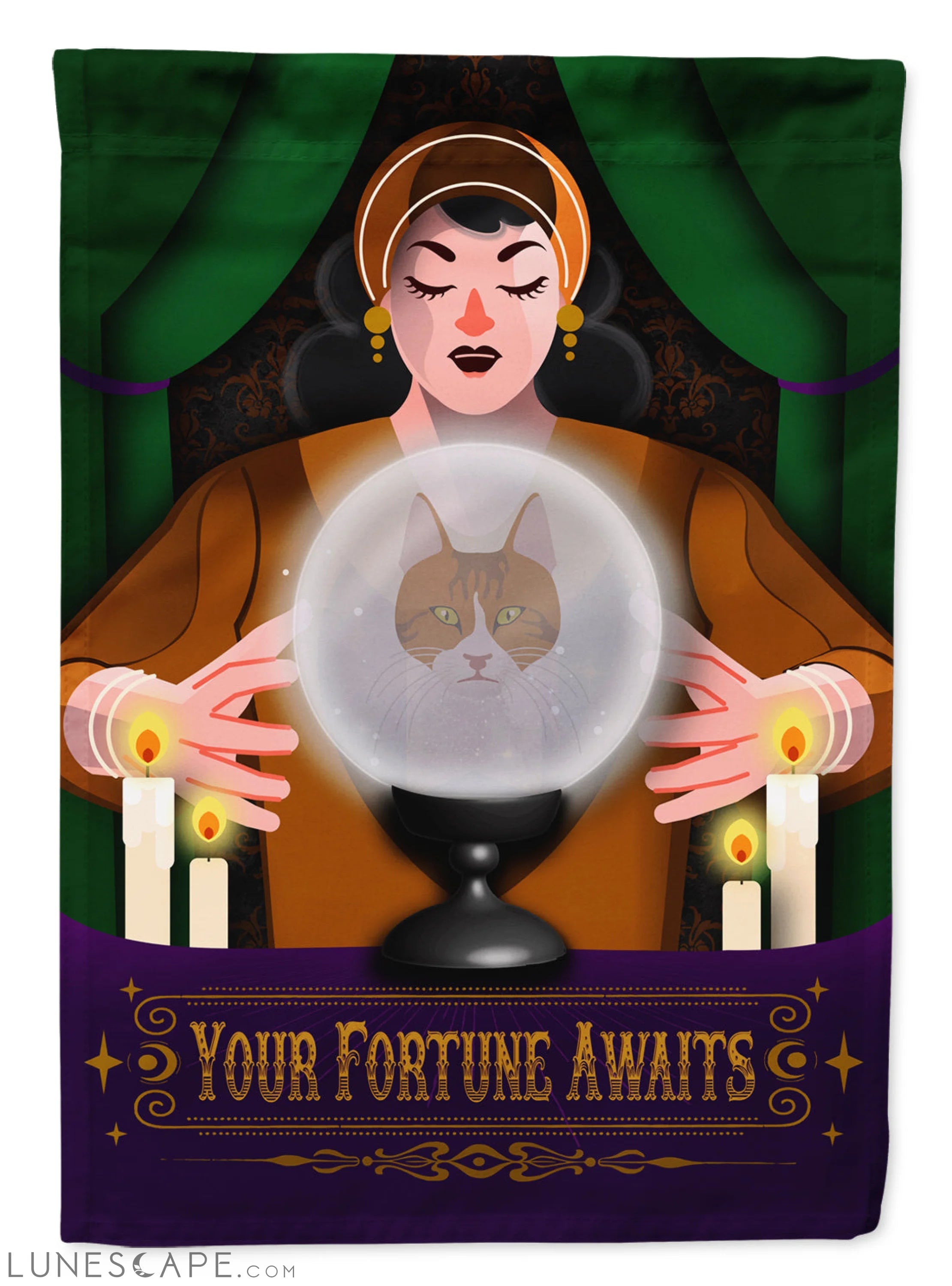 Aegean Cat Halloween Garden Flag LUNESCAPE