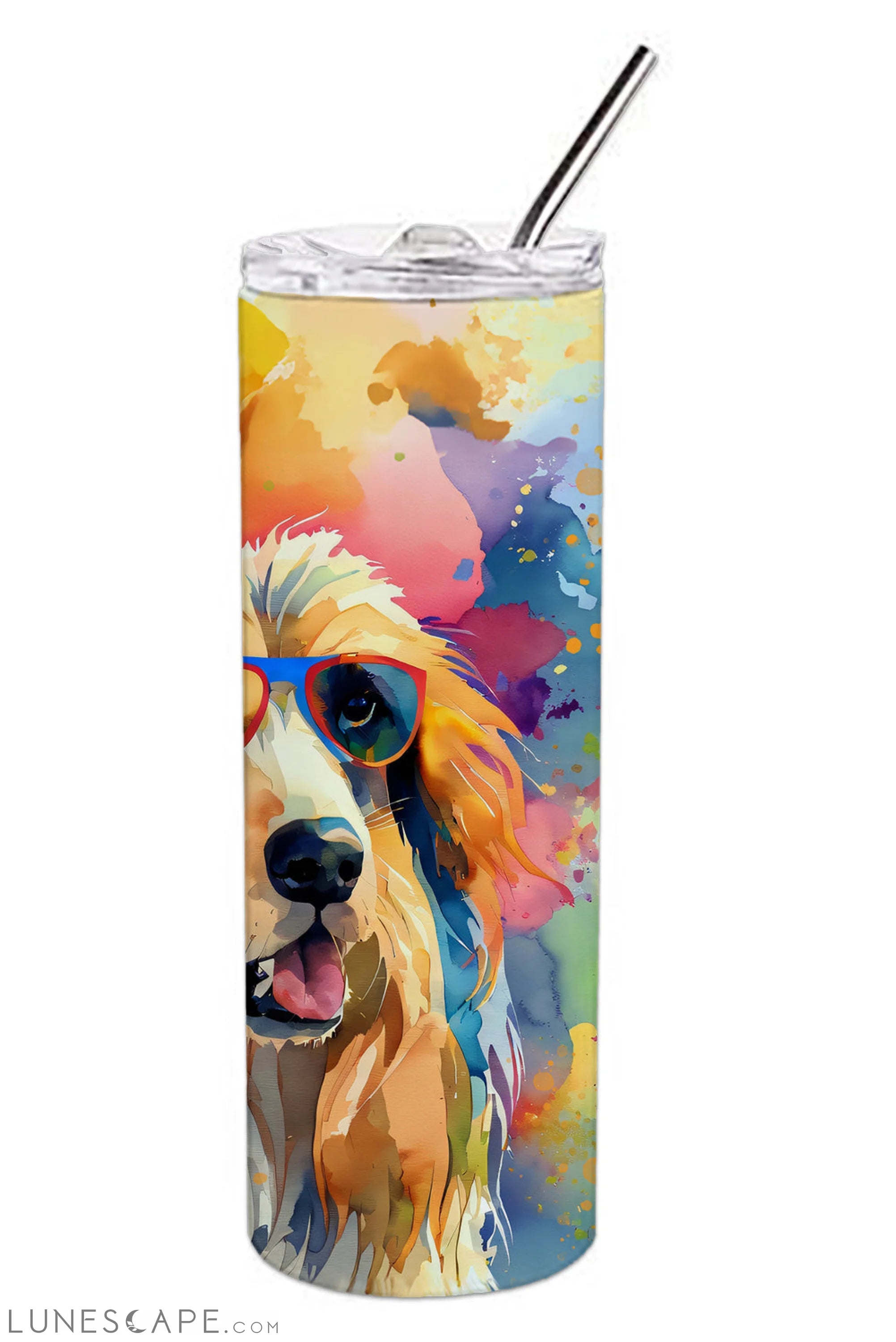 Afghan Hound Hippie Dawg Stainless Steel Tumbler Travel Mug LUNESCAPE
