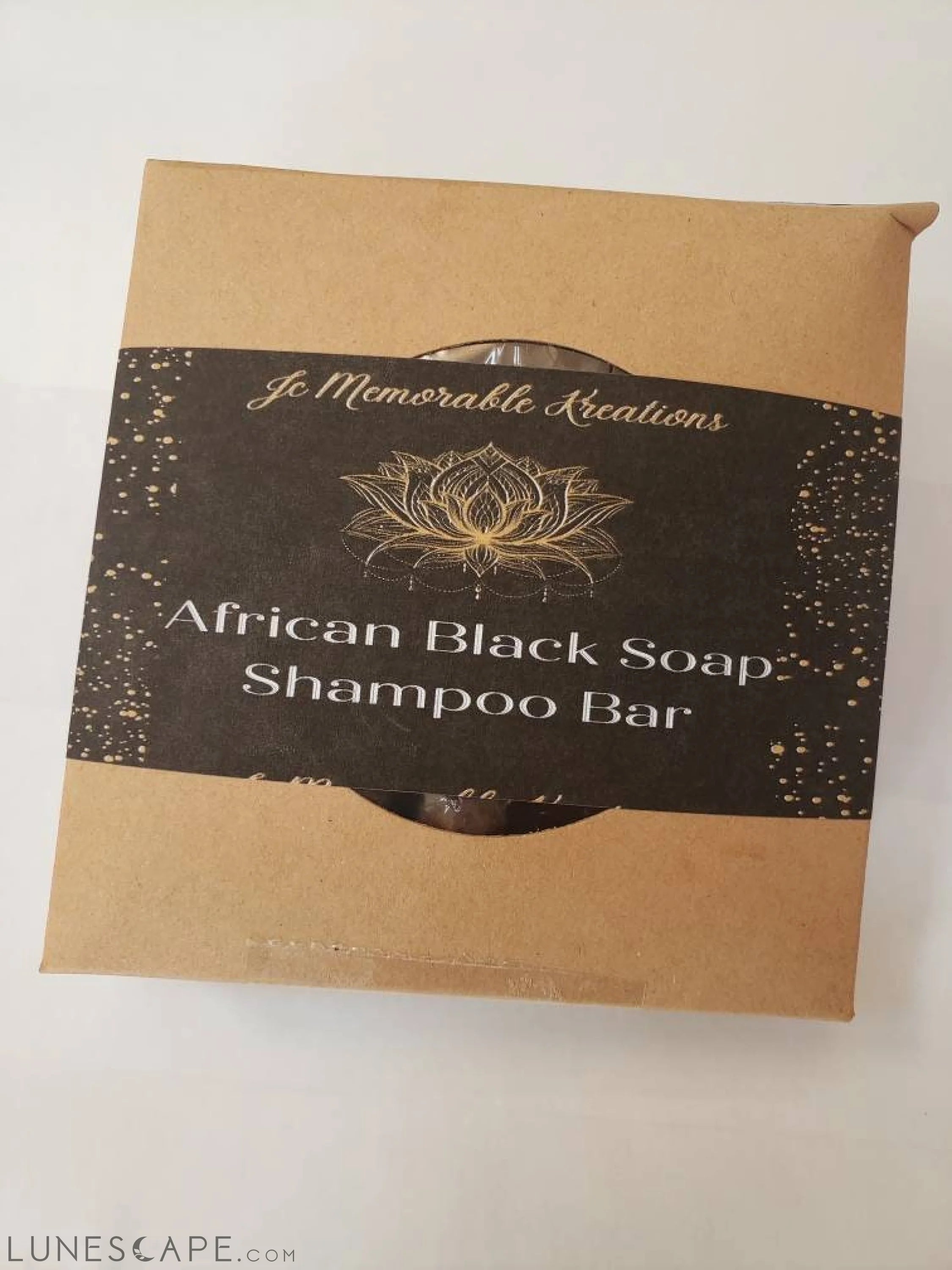 African Black Vegan Soap Massage Shampoo Bar LUNESCAPE