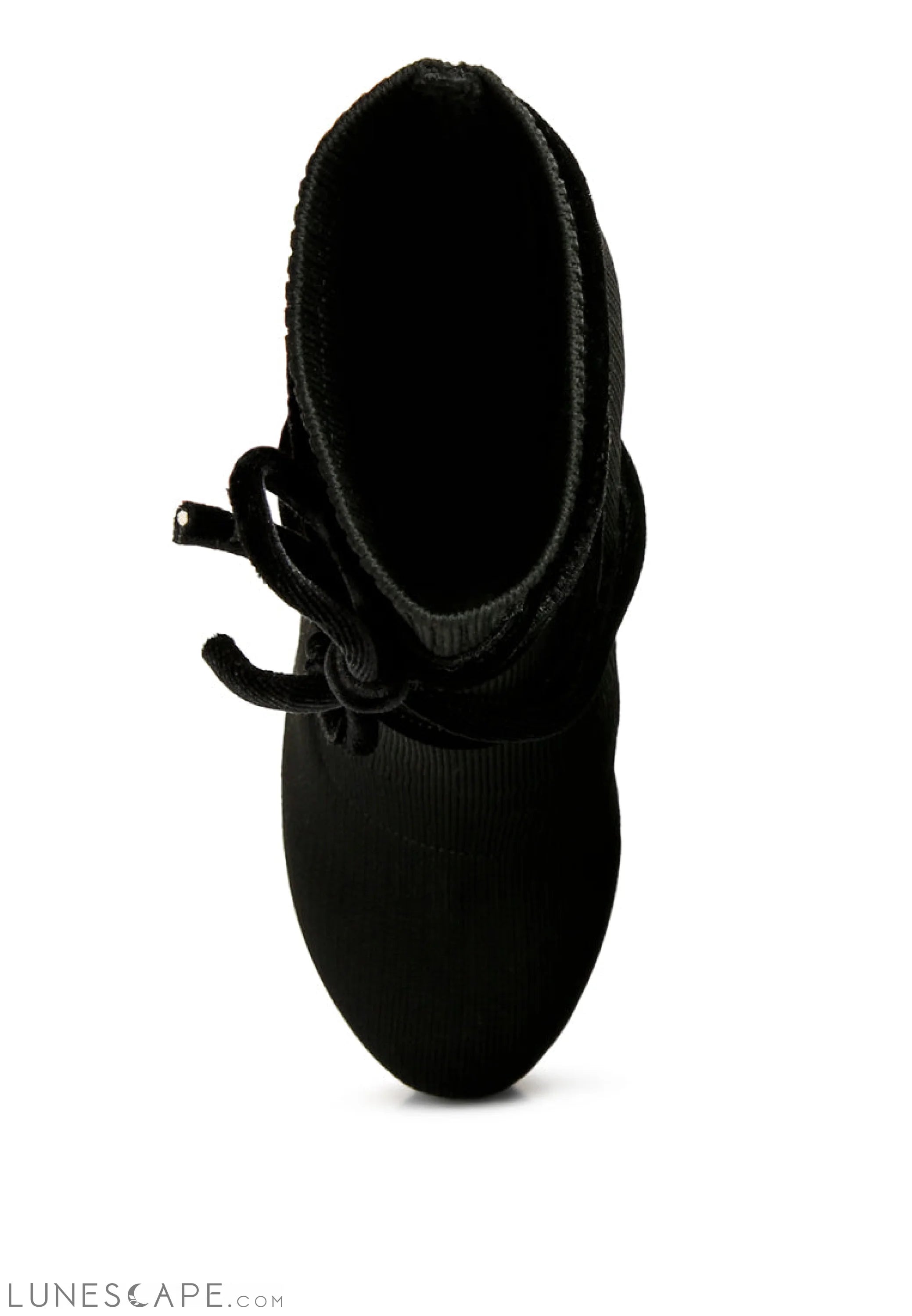 After Pay High Heel Velvet Knitted Boot LUNESCAPE