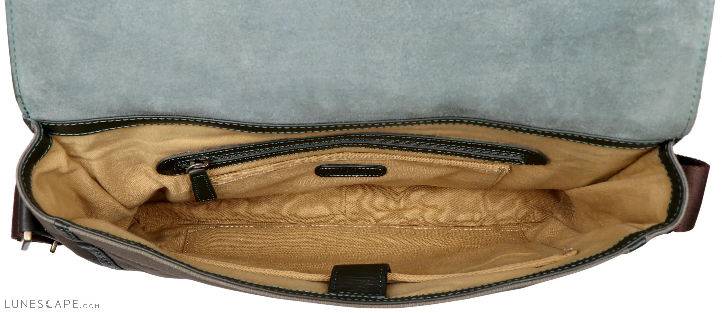 Aiden Canvas Leather Laptop Messenger Bag LUNESCAPE