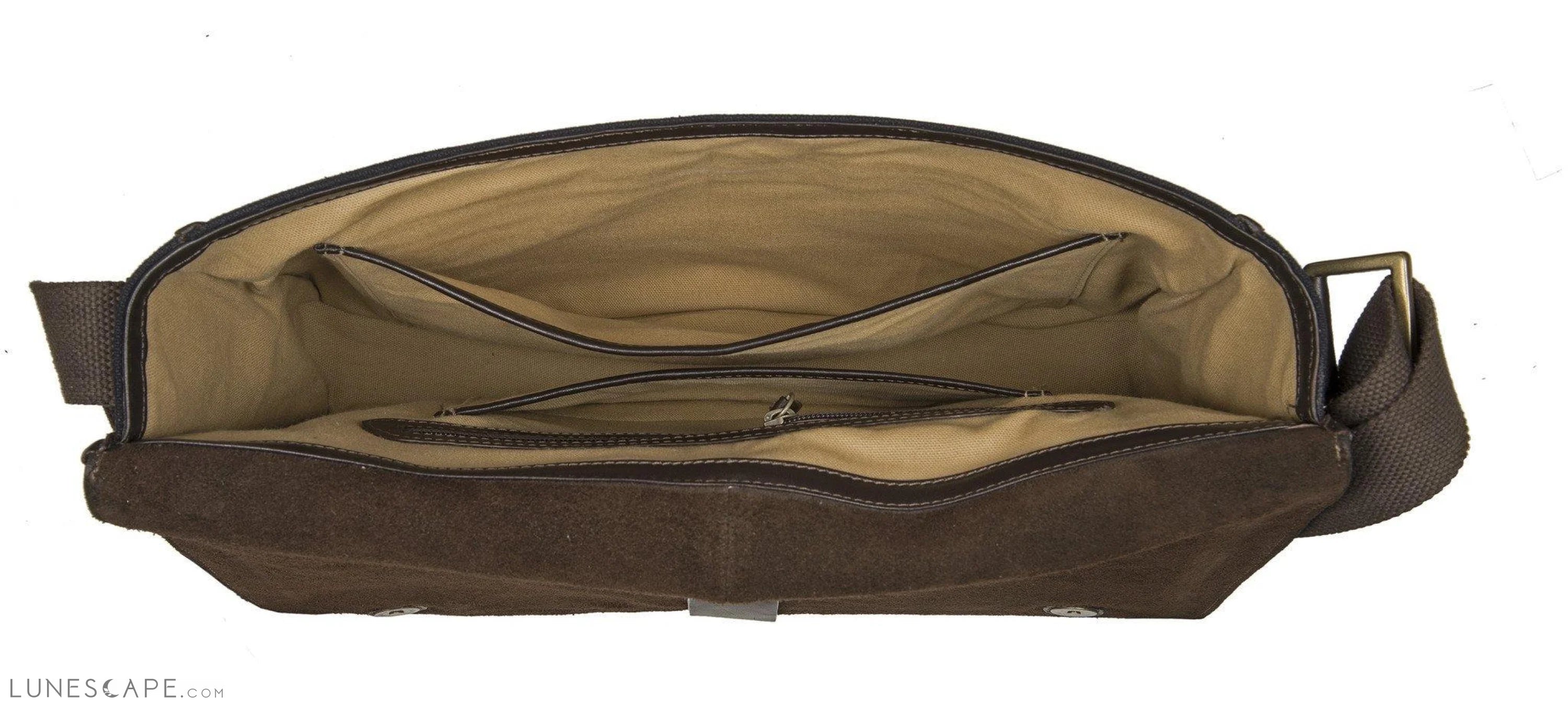 Aiden Canvas Leather Laptop Messenger Bag LUNESCAPE