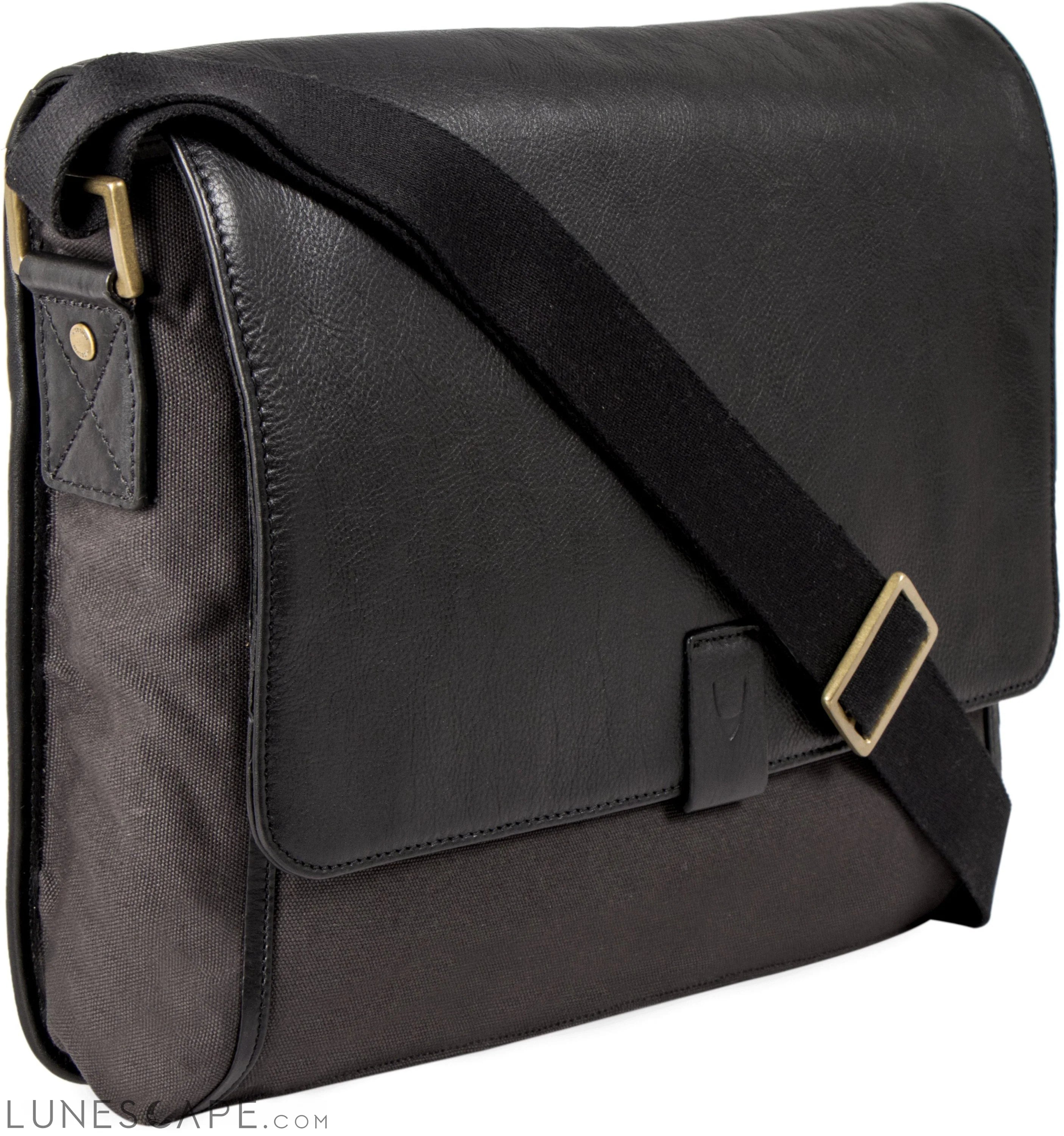 Aiden Canvas Leather Laptop Messenger Bag LUNESCAPE